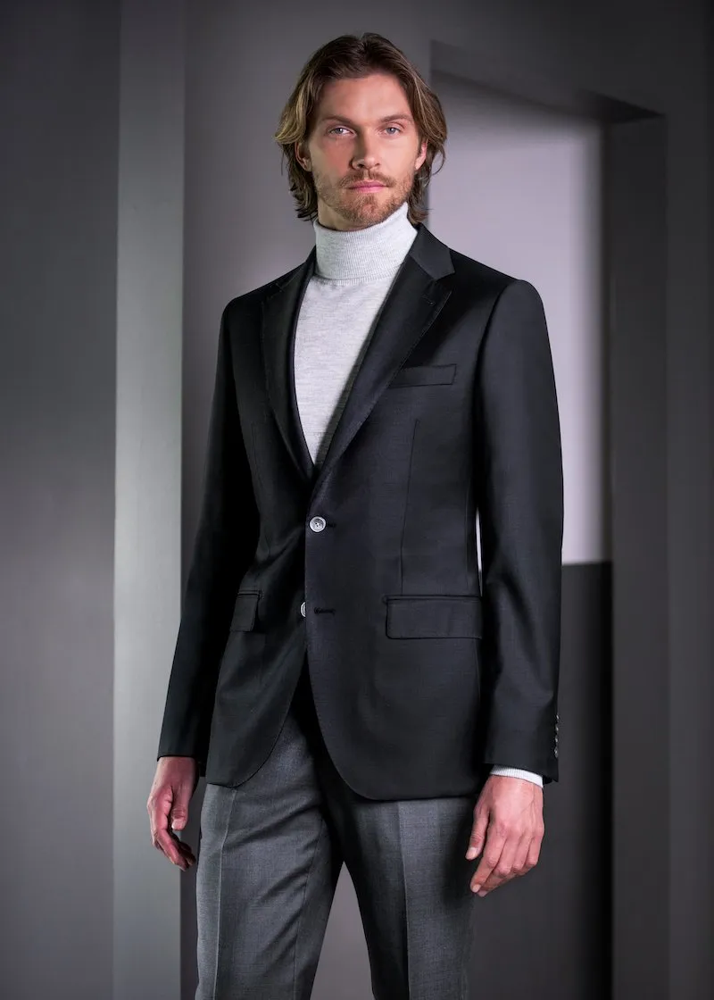 Baroni  - Solid Black Blazers luxury collection