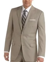 Baroni Solid Sand Suit Modern Fit sharp fashion