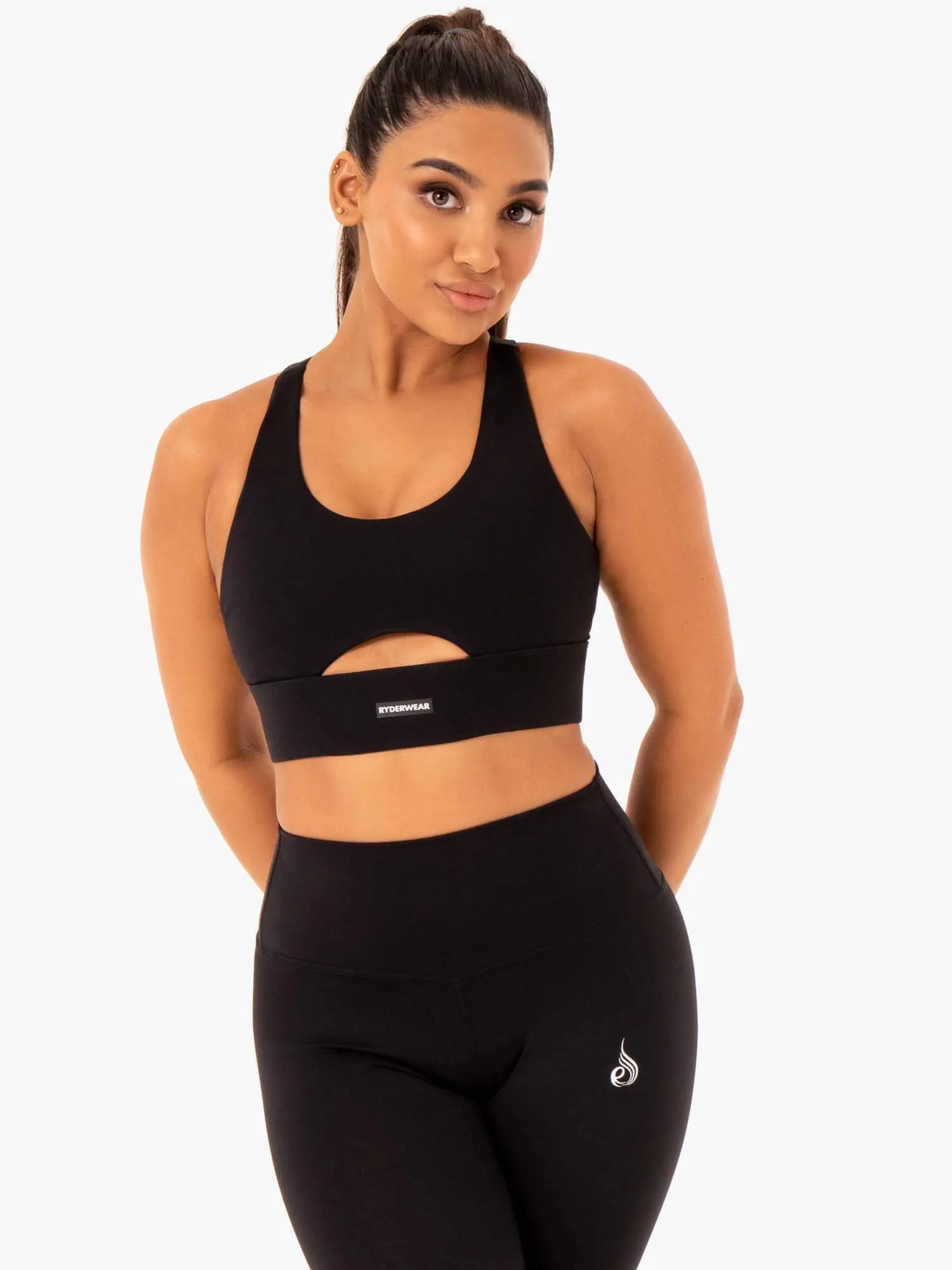 Base Racer Back Sports Bra - Black Light Comfort