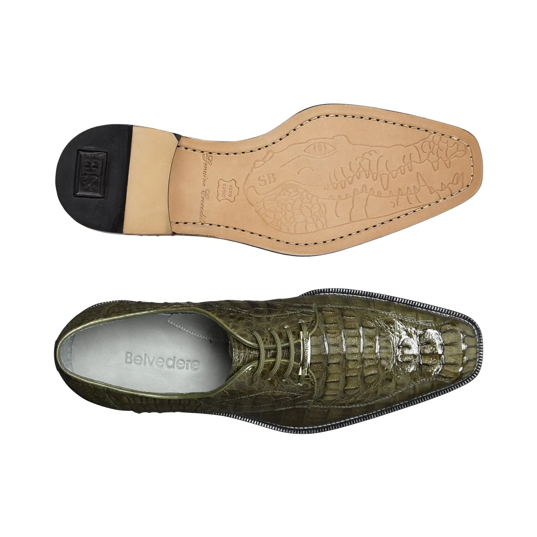 Belvedere Shoes Chapo - Olive event ready