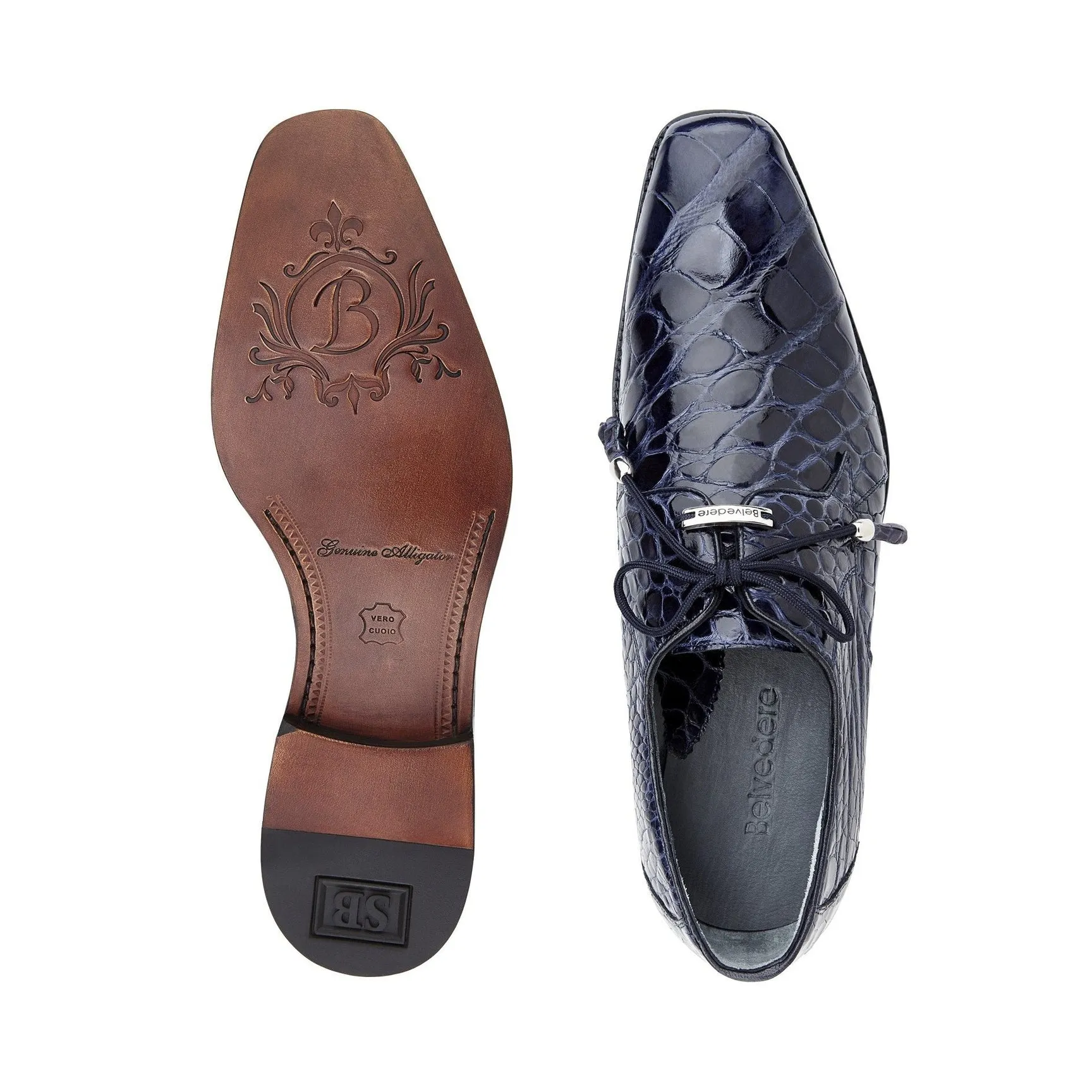 Belvedere Shoes Lago - Navy neat finish