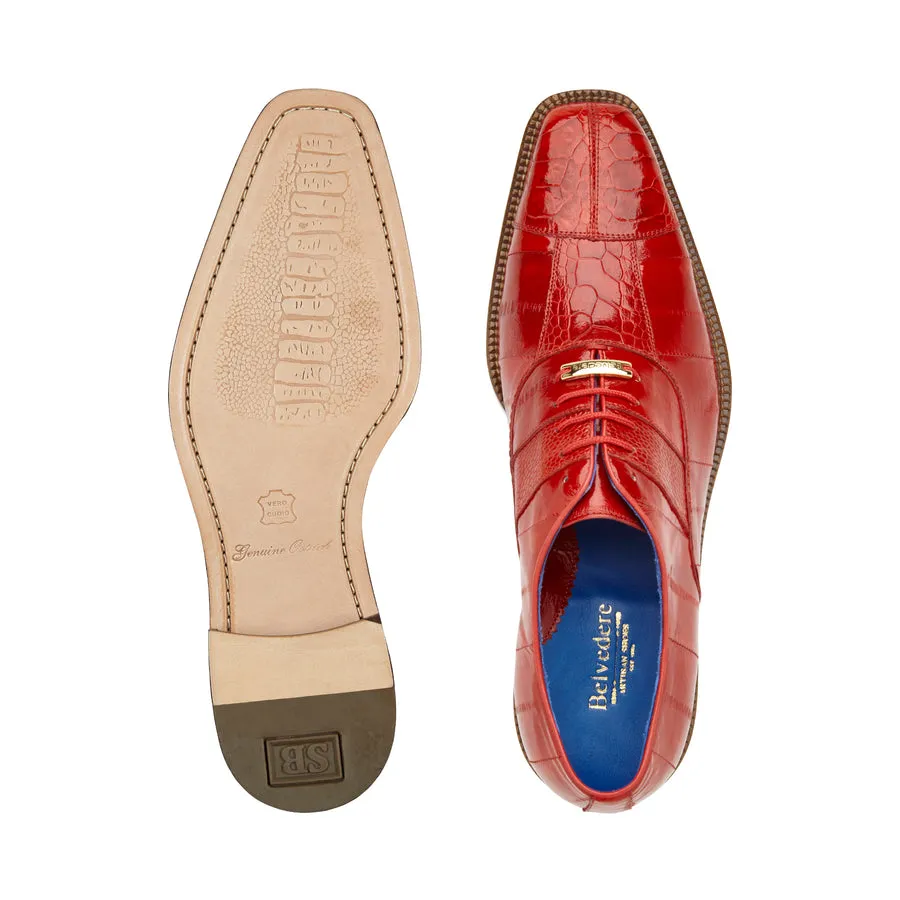Belvedere Shoes Mare - Ant. Red work sharp