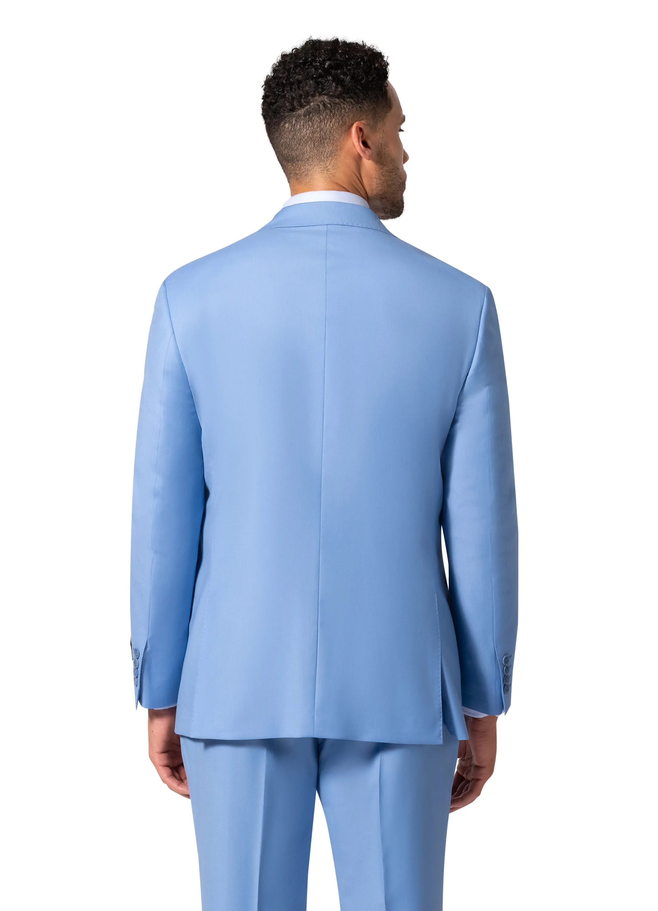 Bergamo Elegant - 10174.001 Wool Suit Modern Peak - Blue sleek menswear