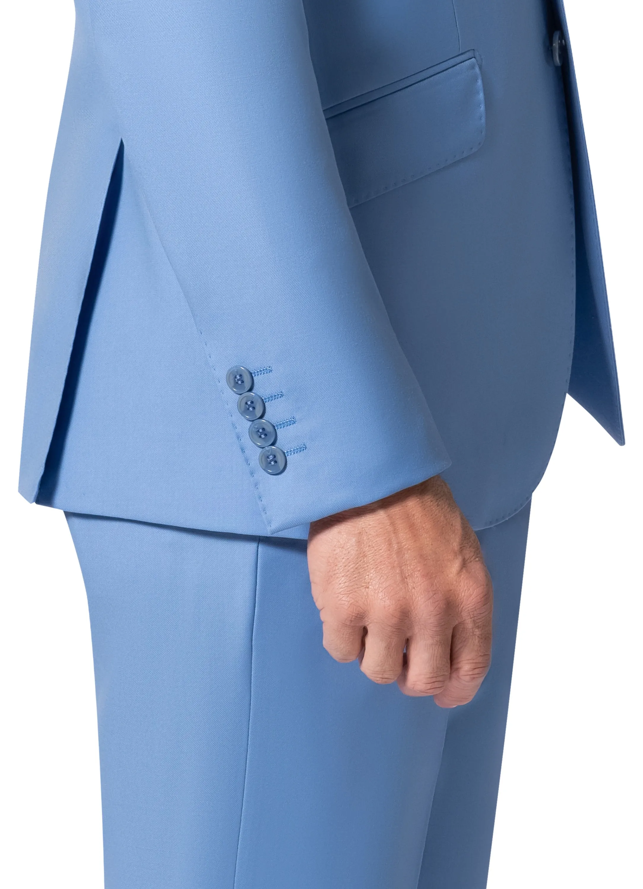 Bergamo Elegant - 10174.001 Wool Suit Slim - Blue refined menswear
