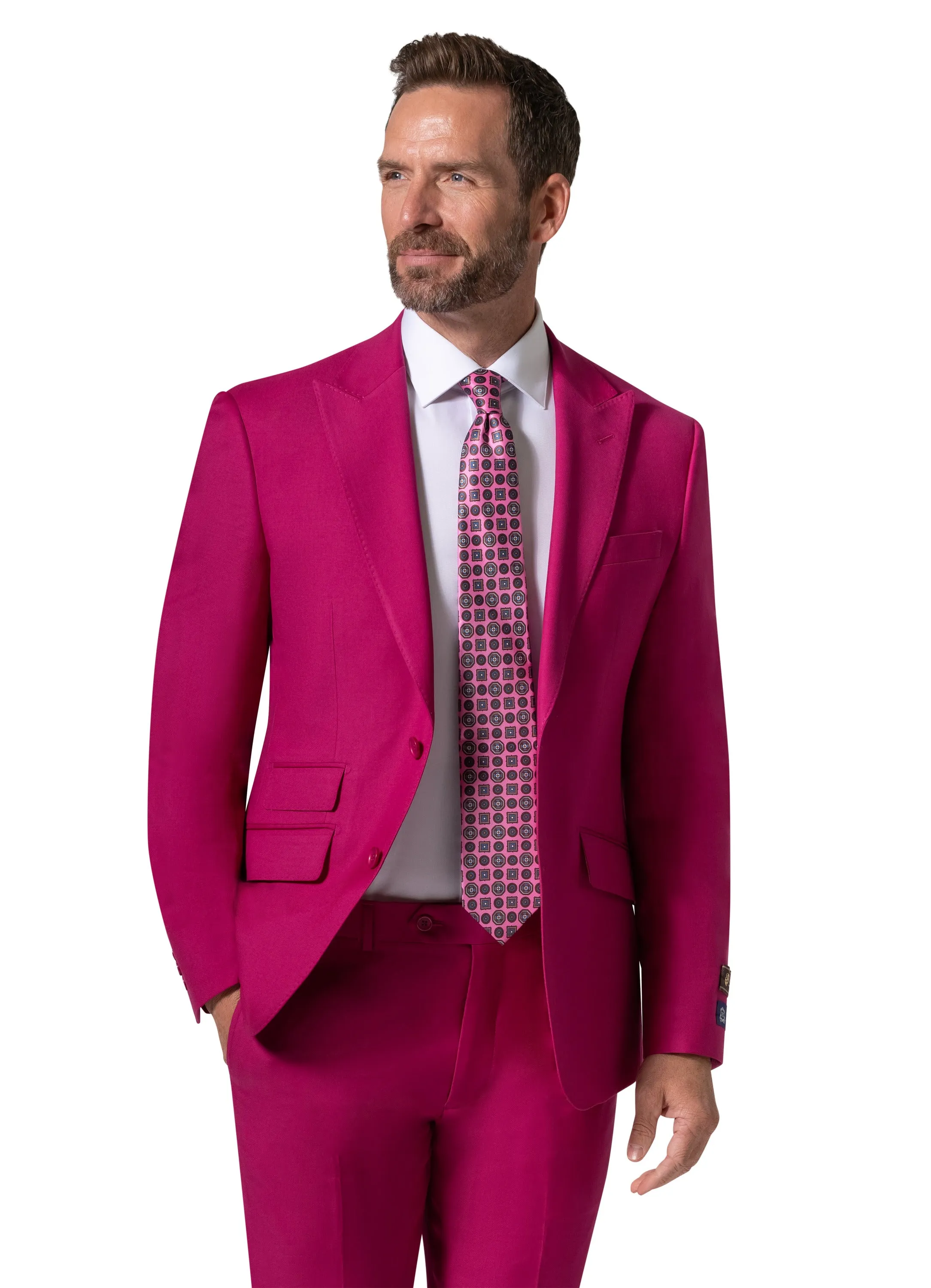 Bergamo Elegant - 10174.001 Wool Suit Slim Peak fashionable outfit