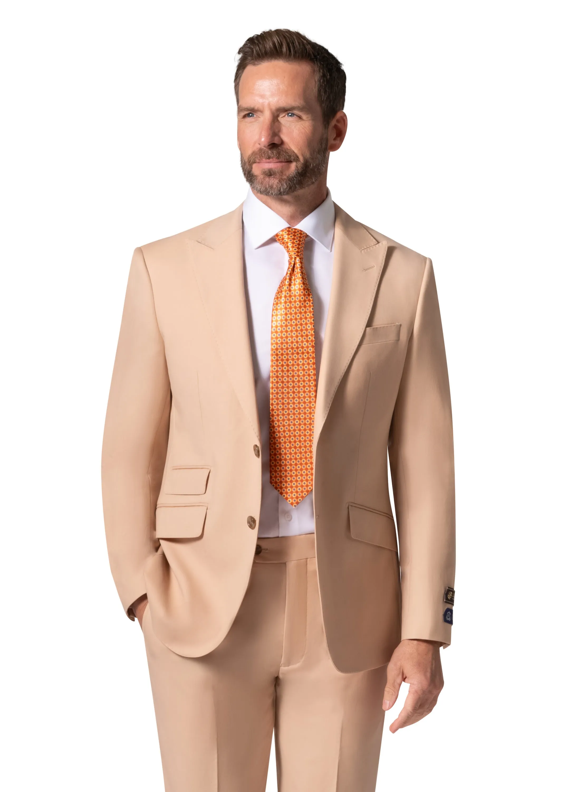 Bergamo Elegant - 10174.001 Wool Suit Slim Peak photo session look