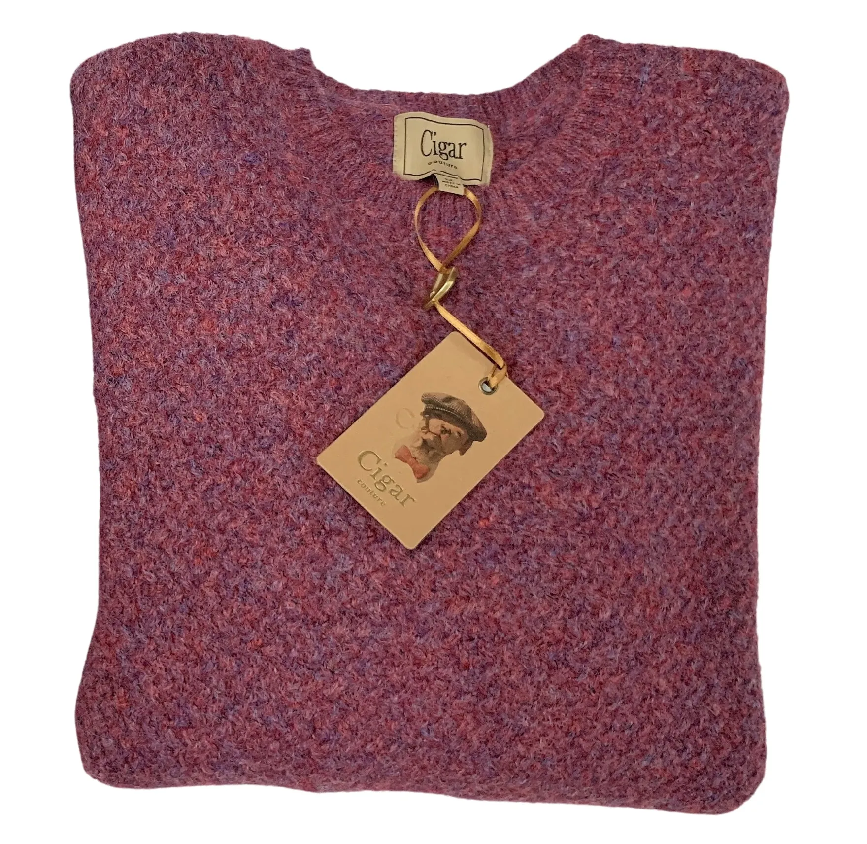 Bergamo Elegant CR-354 Crew Neck Sweater - Magenta trendy design
