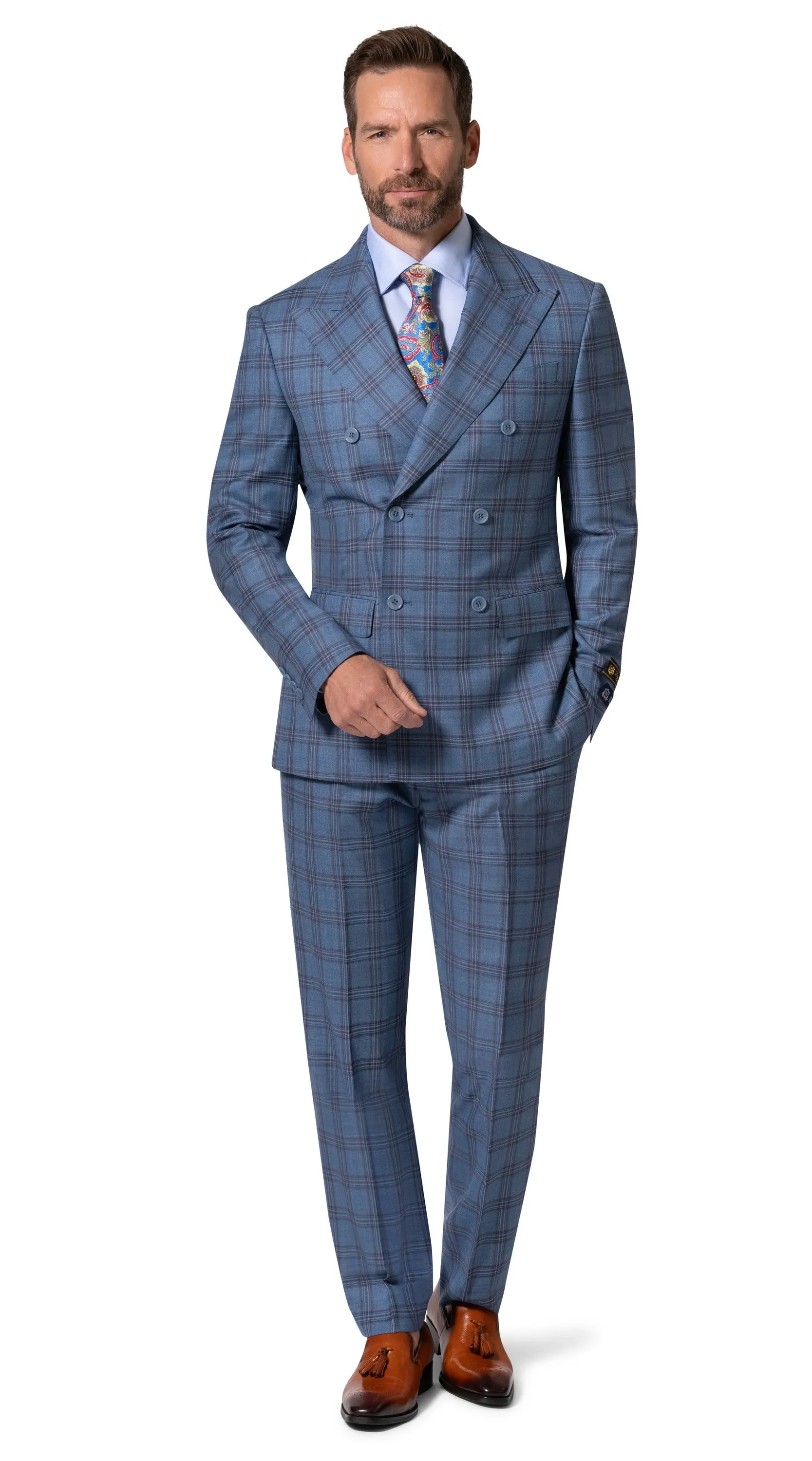 Bergamo Elegant - Faille Wool 10005.4098 D/B Big & Tall Suit professional attire
