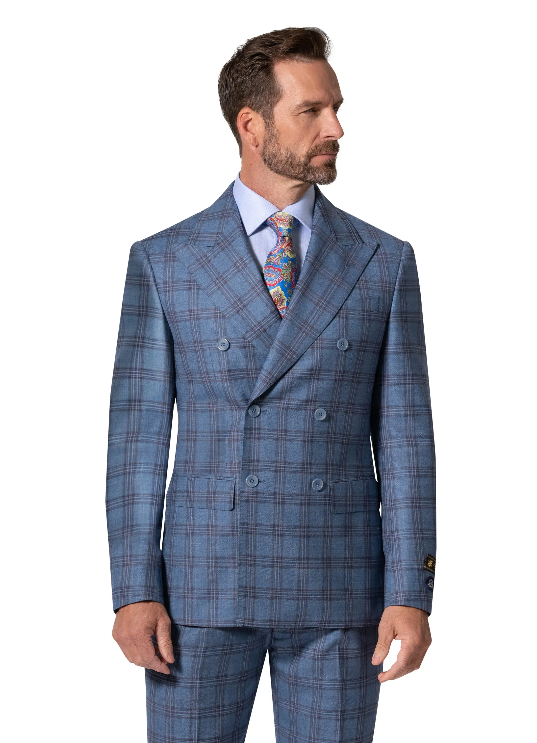 Bergamo Elegant - Faille Wool 10005.4098 D/B Modern Fit Suit tailored style