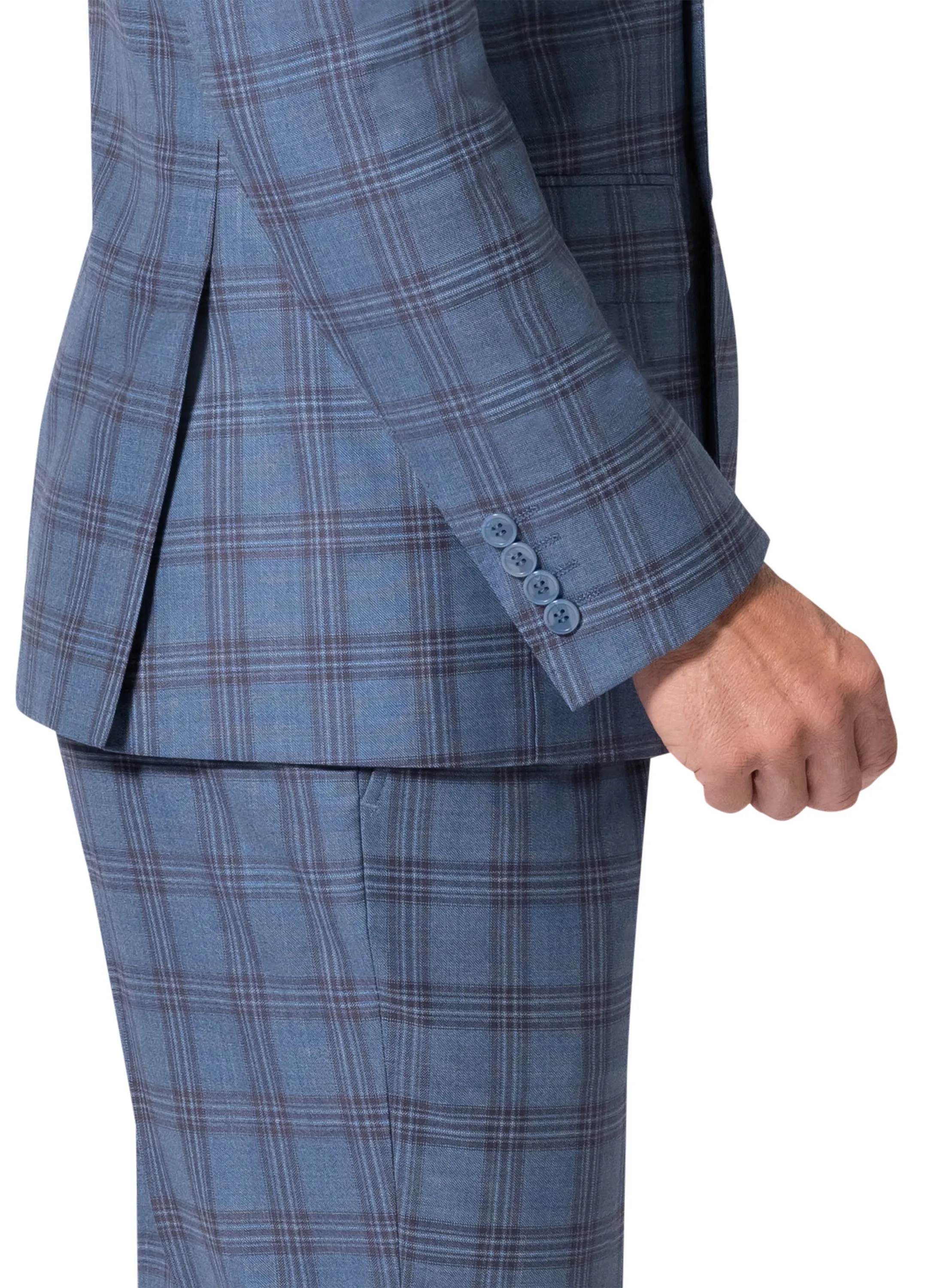Bergamo Elegant - Faille Wool 10005.4098 D/B Modern Fit Suit dinner party