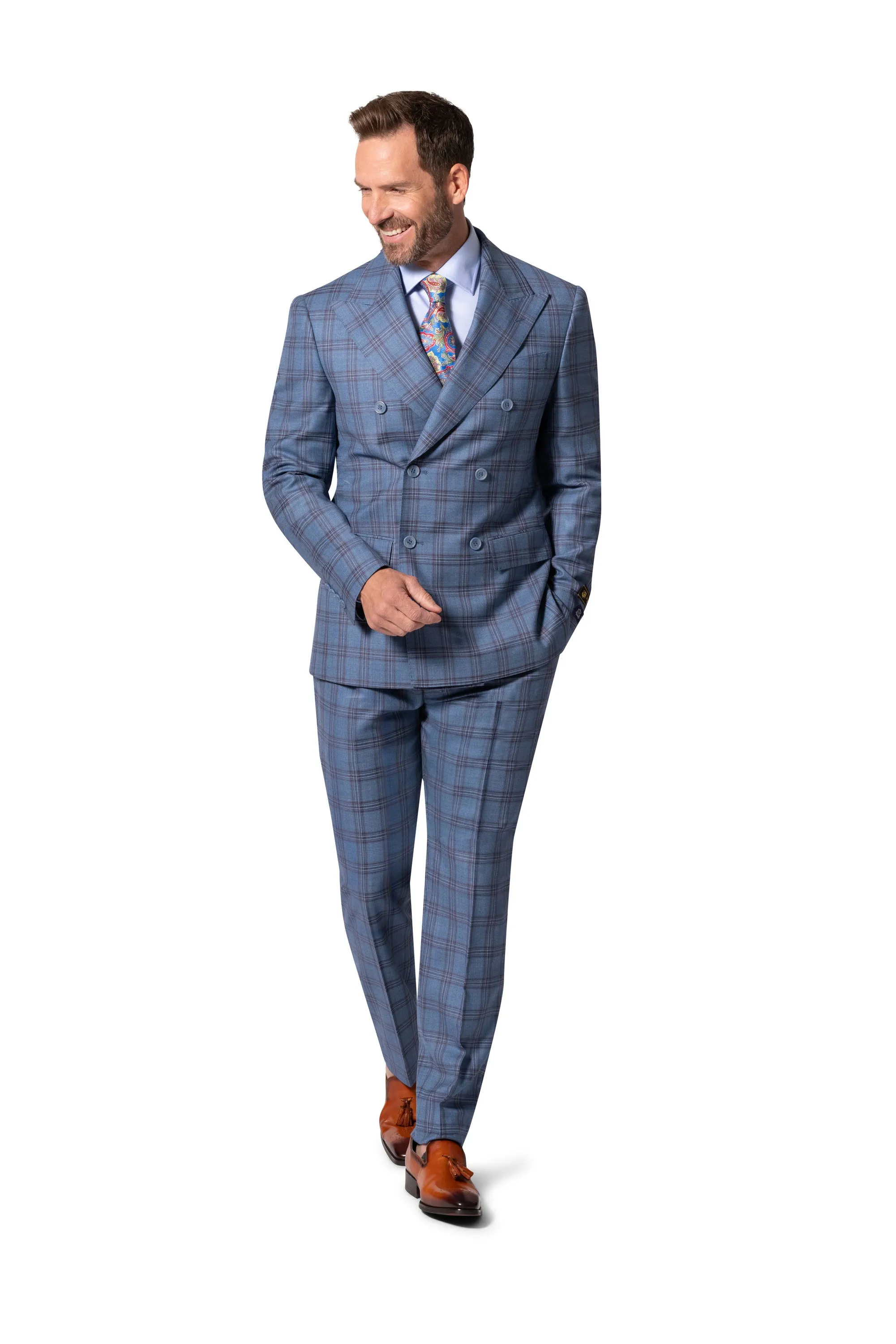 Bergamo Elegant - Faille Wool 10005.4098 D/B Modern Fit Suit stylish menswear look