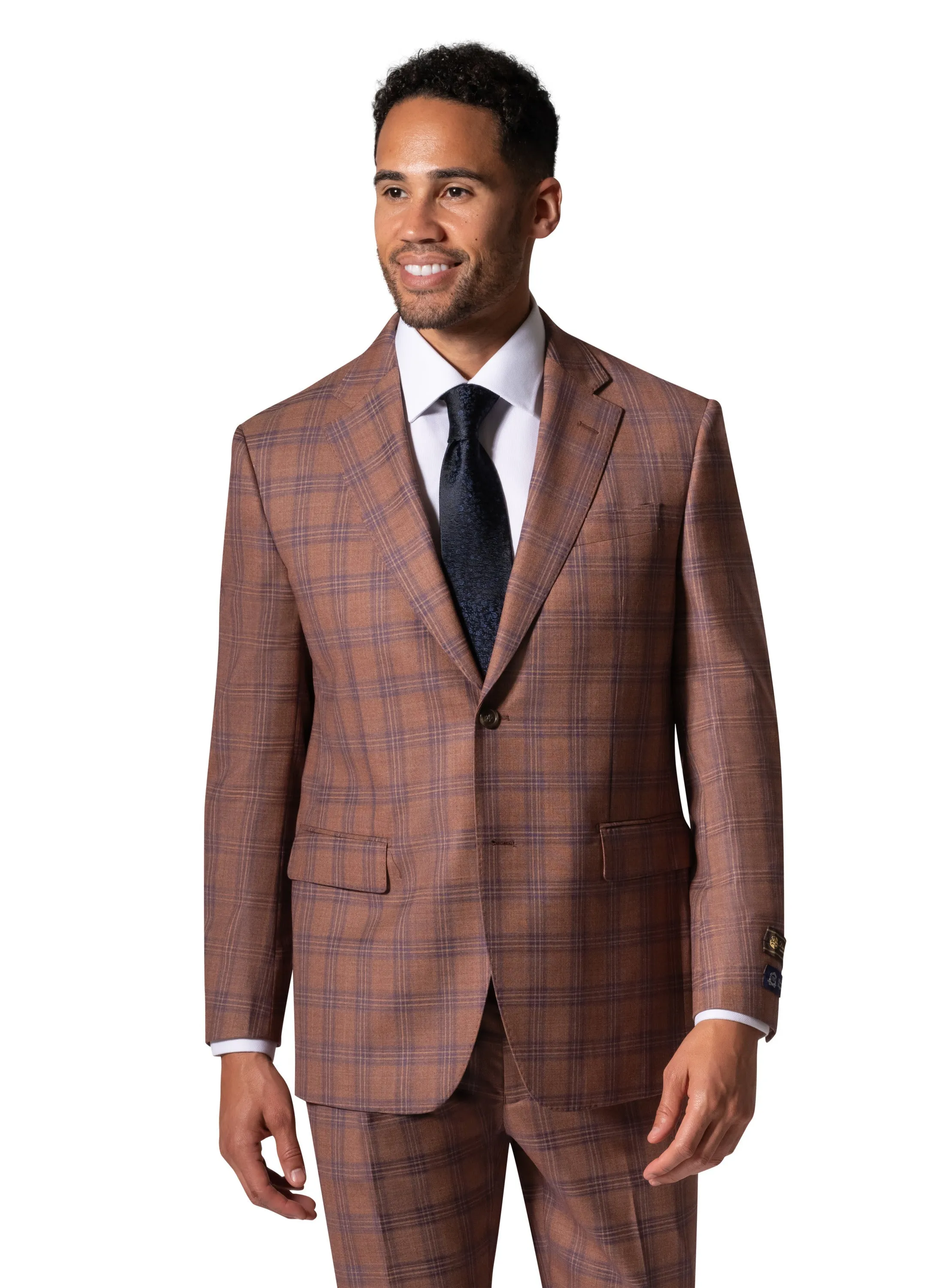 Bergamo Elegant - Faille Wool 10005.4098 S/B Big & Tall Suit sharp lines