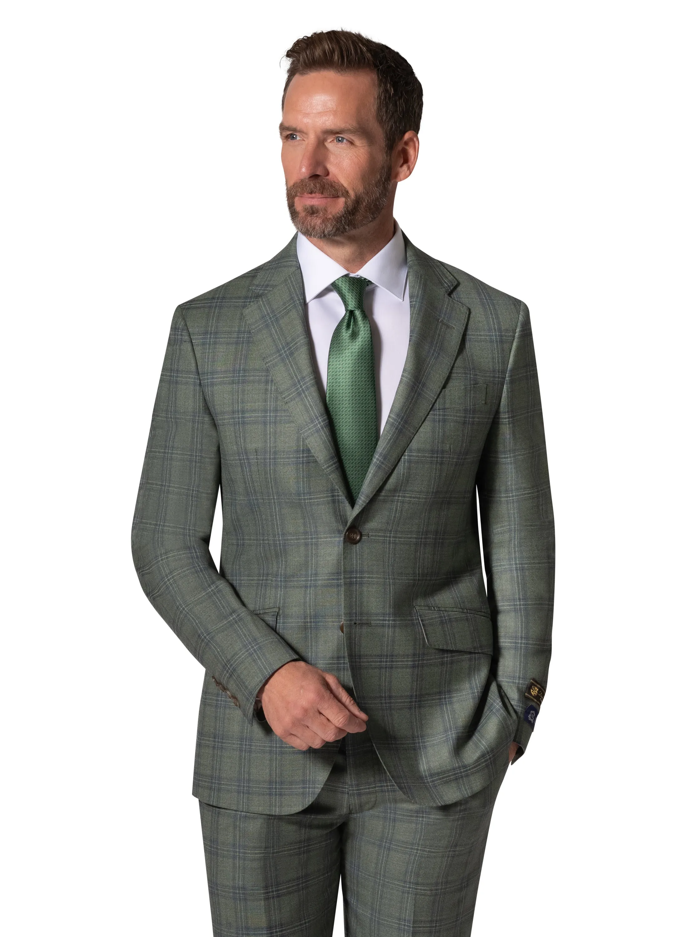 Bergamo Elegant - Faille Wool 10005.4098 S/B Slim Fit Suit stylish wear