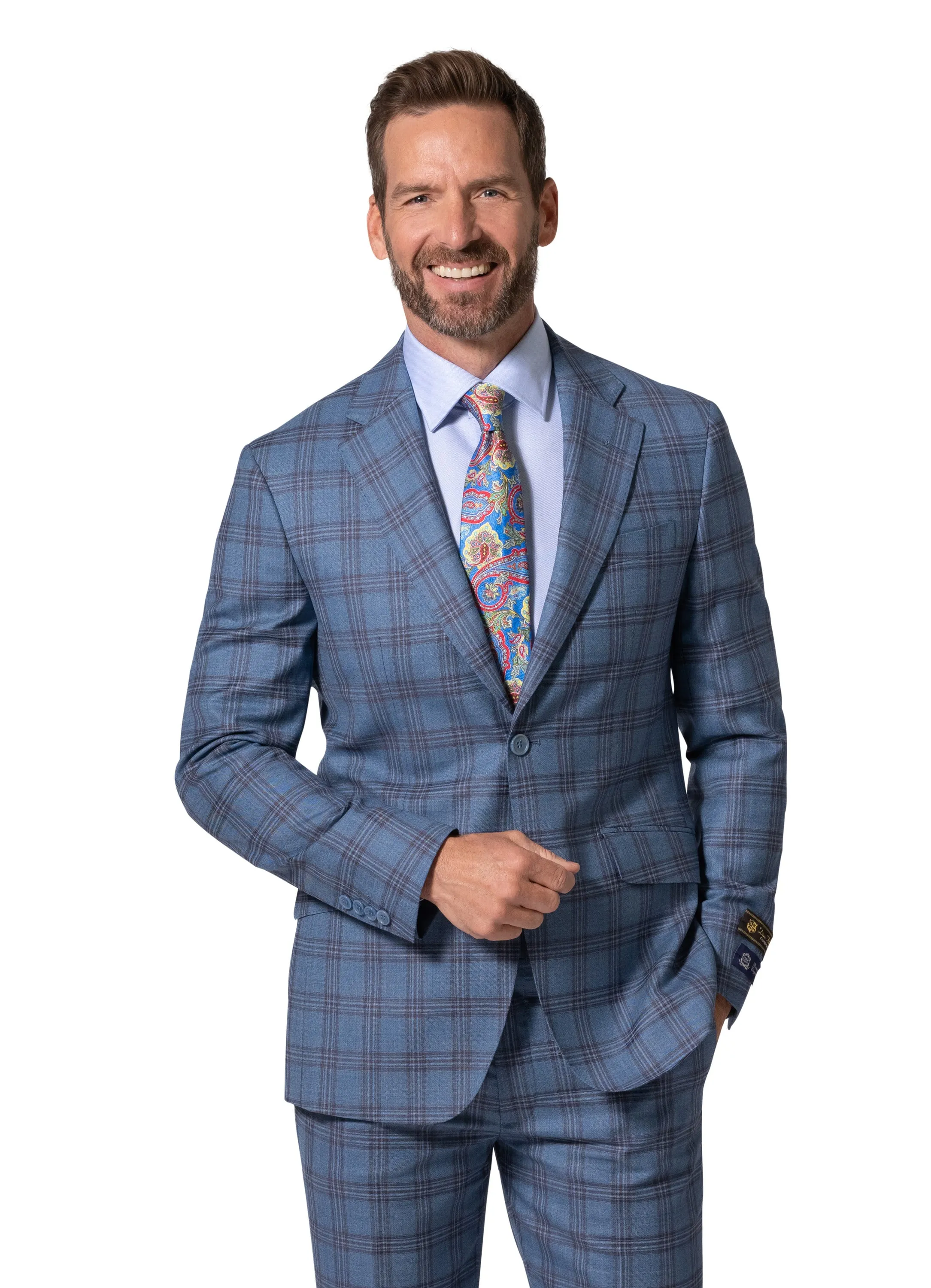 Bergamo Elegant - Faille Wool 10005.4098 S/B Slim Fit Suit evening dress