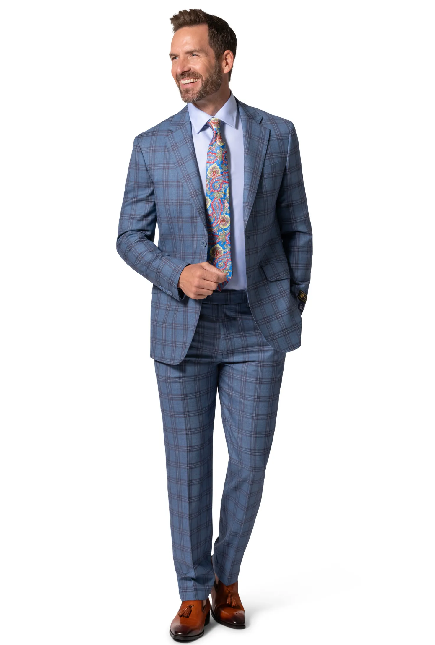 Bergamo Elegant - Faille Wool 10005.4098 S/B Slim Fit Suit luxury tailoring