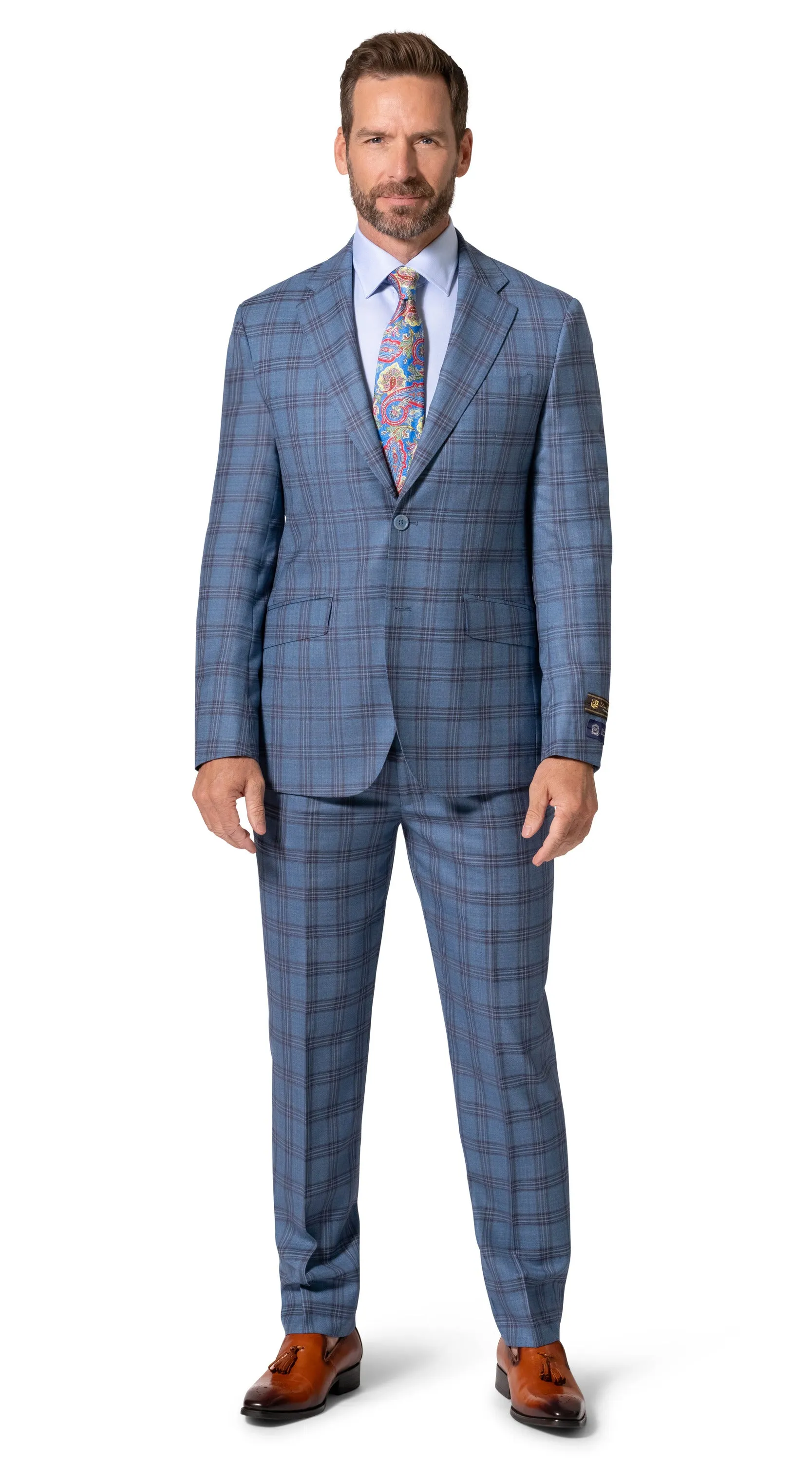 Bergamo Elegant - Faille Wool 10005.4098 S/B Slim Fit Suit polished look