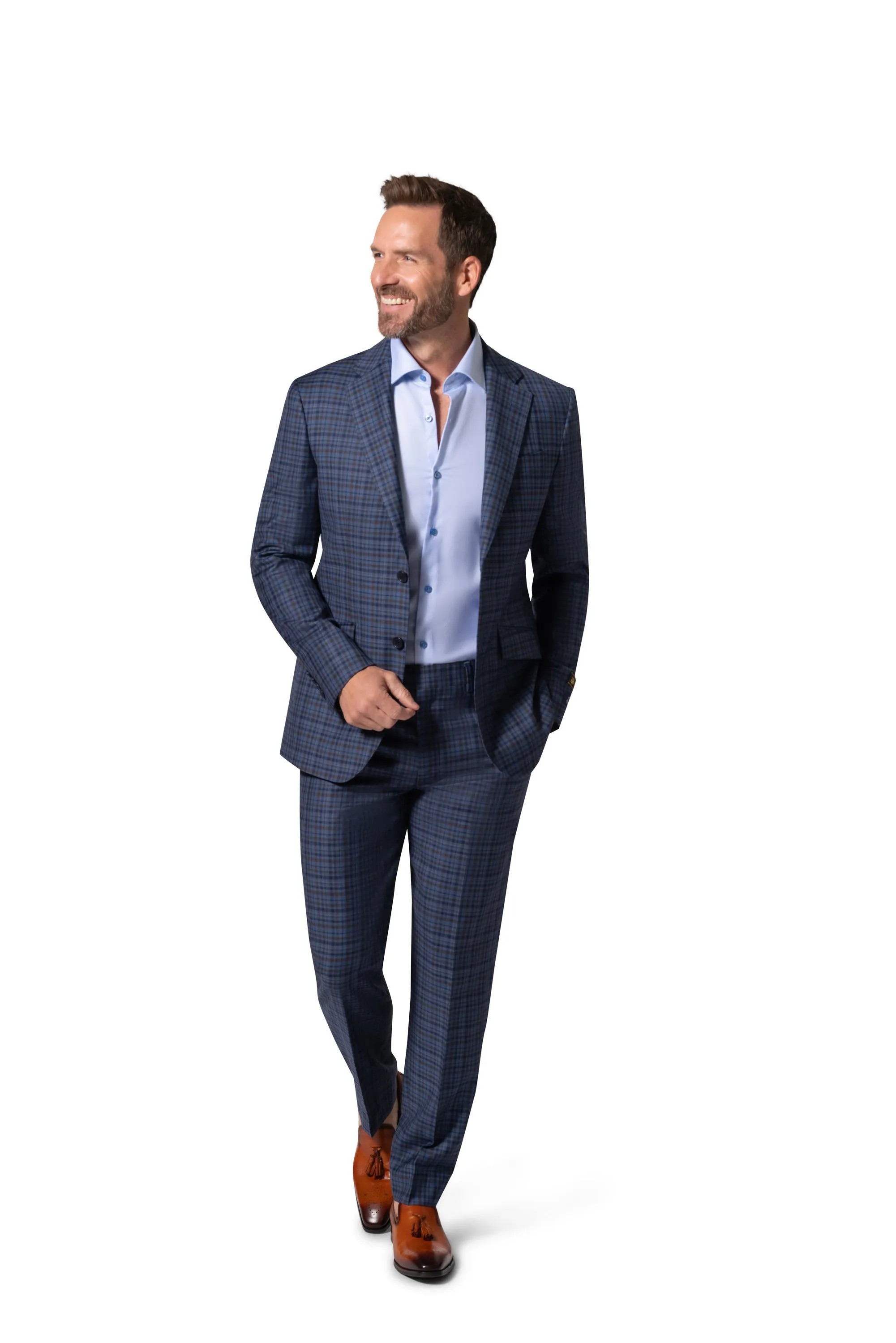 Bergamo Elegant - Faille Wool 10005.4099 S/B Modern Fit Suit sophisticated style