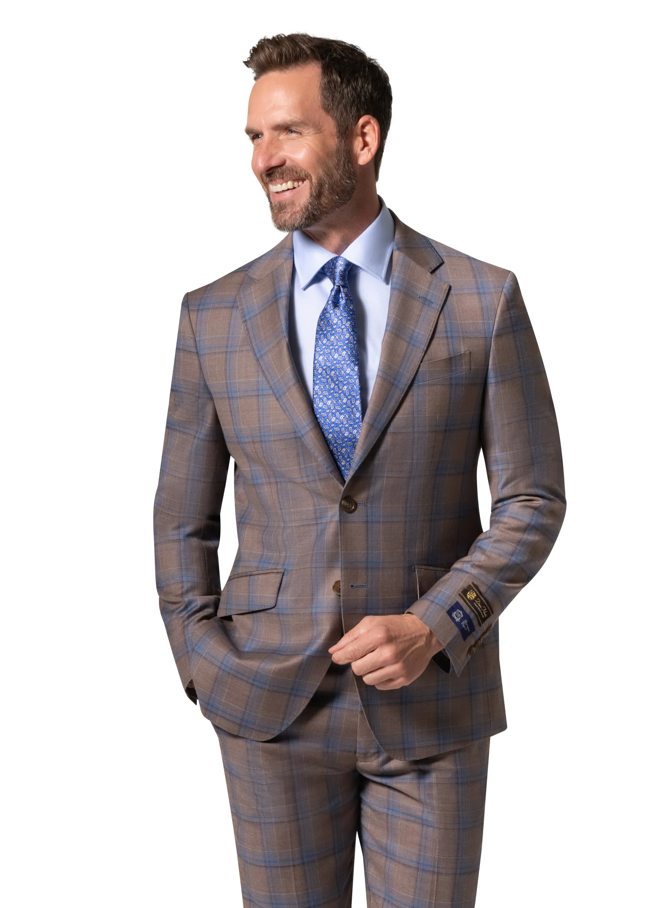 Bergamo Elegant - Faille Wool 10005.4100 S/B Modern Fit Suit elegant outfit