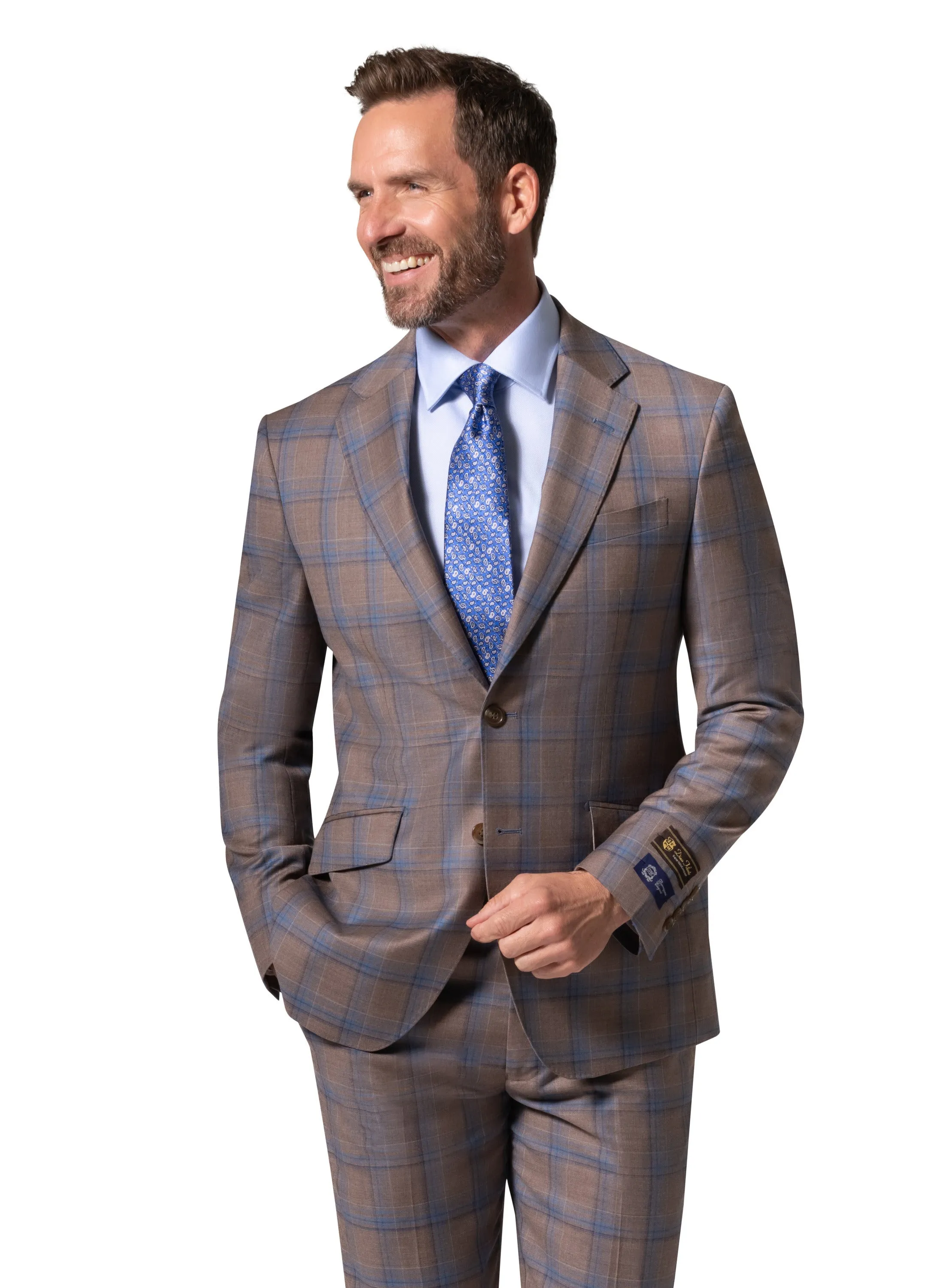 Bergamo Elegant - Faille Wool 10005.4100 S/B Slim Fit Suit classic design