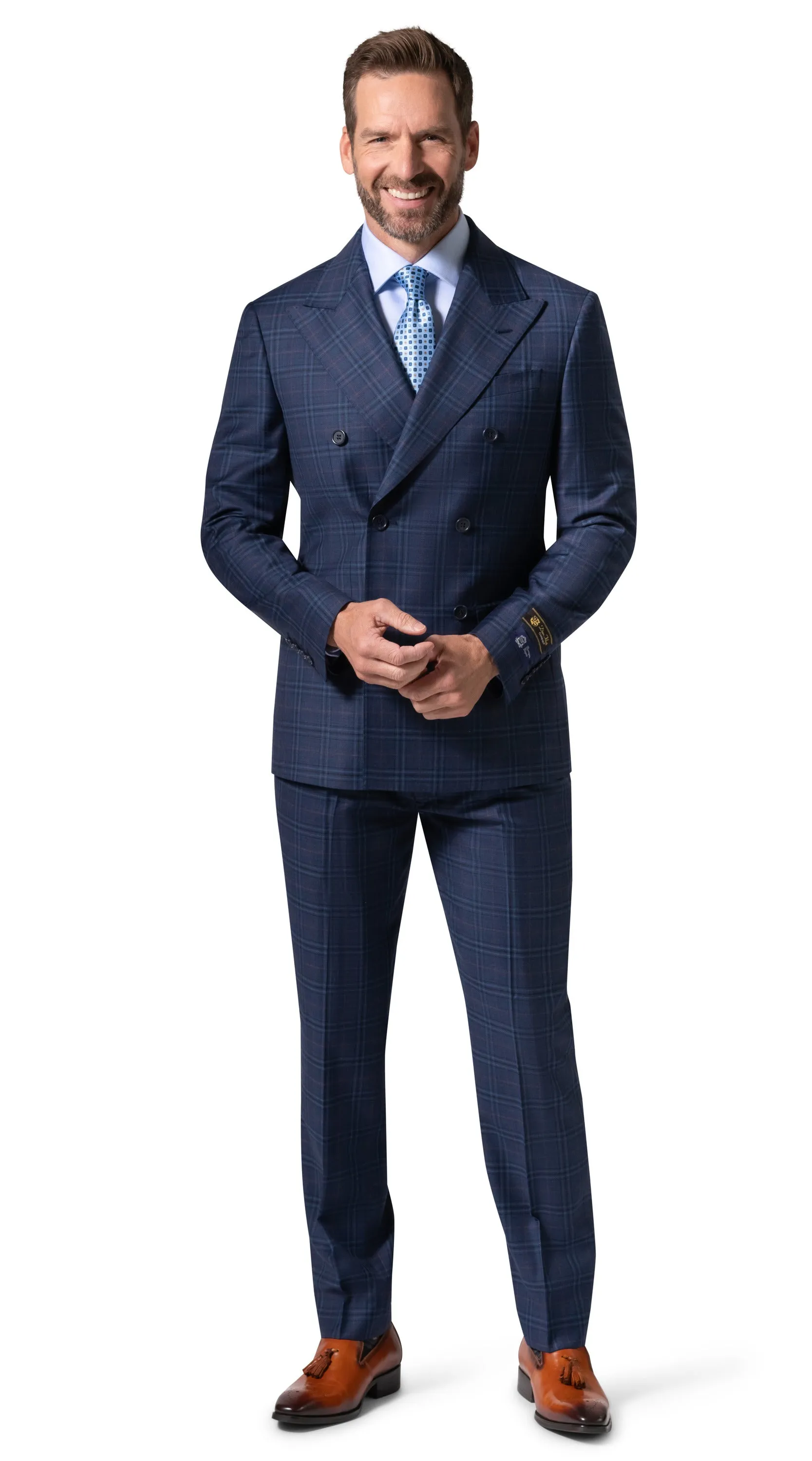 Bergamo Elegant - Faille Wool 10005.4101 D/B Slim Fit Suit formal gathering outfit