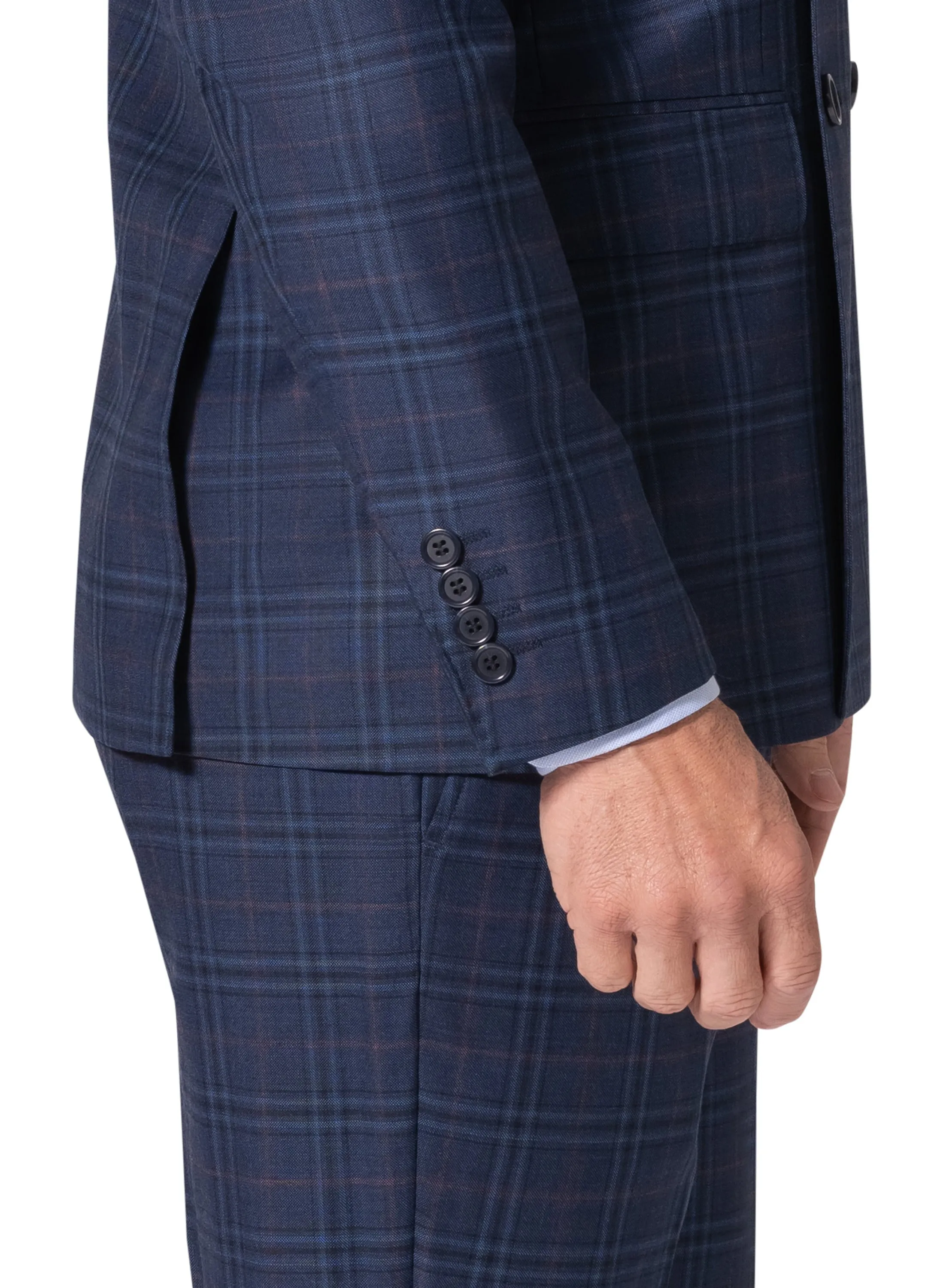 Bergamo Elegant - Faille Wool 10005.4101 D/B Slim Fit Suit evening wear
