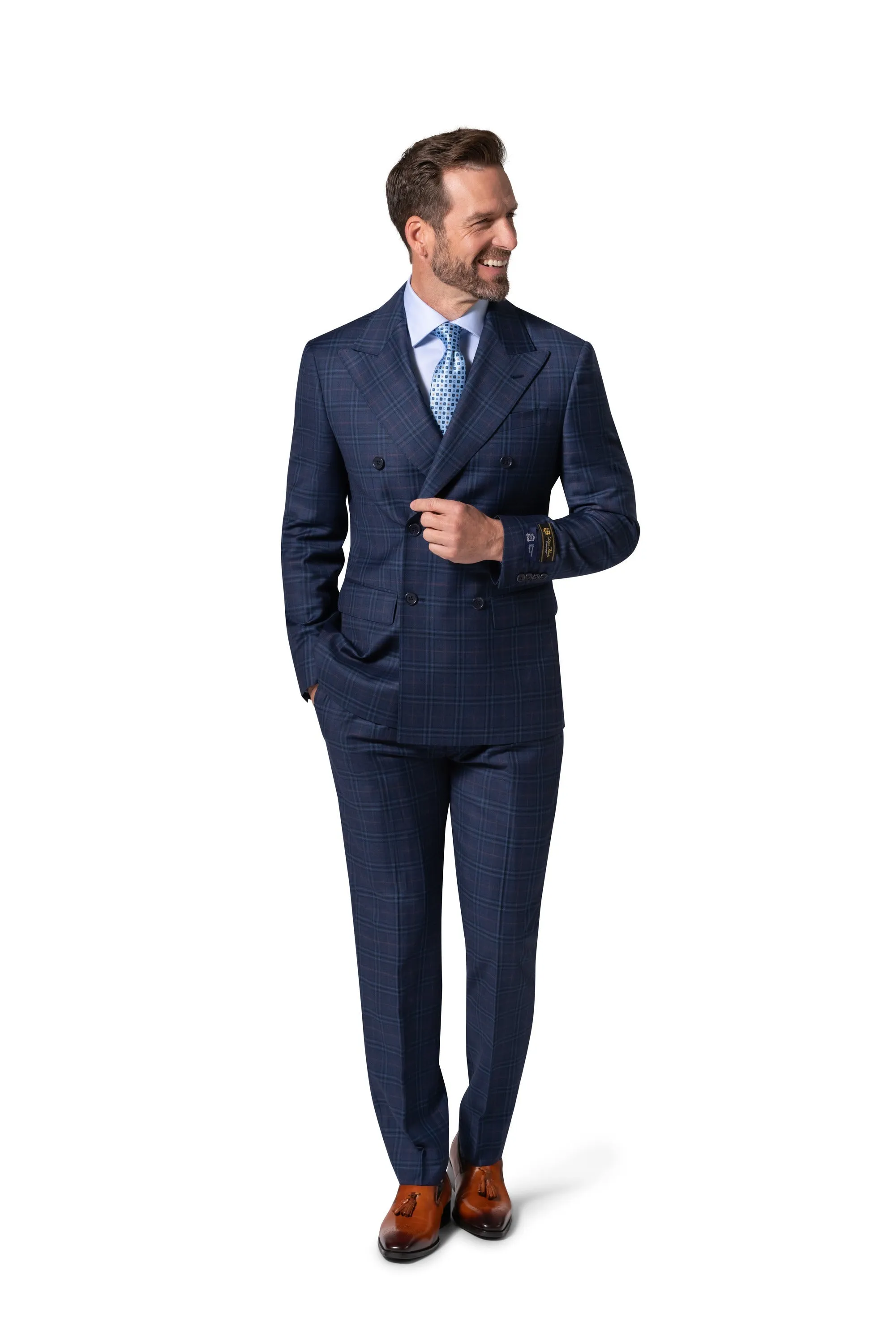 Bergamo Elegant - Faille Wool 10005.4101 D/B Slim Fit Suit formal dress code