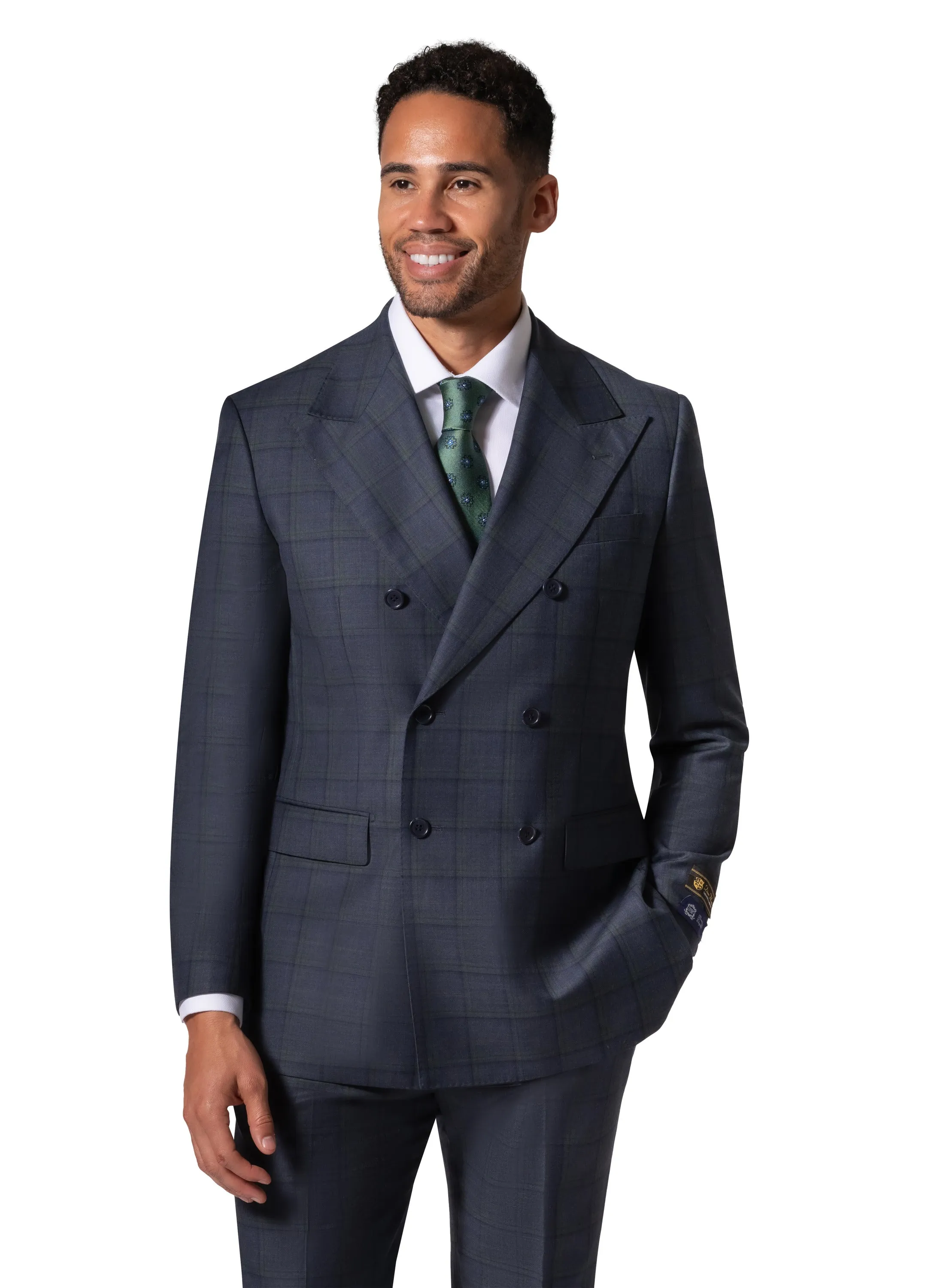 Bergamo Elegant - Faille Wool Modern D/B Suit 10005.4055/5000 sophisticated style