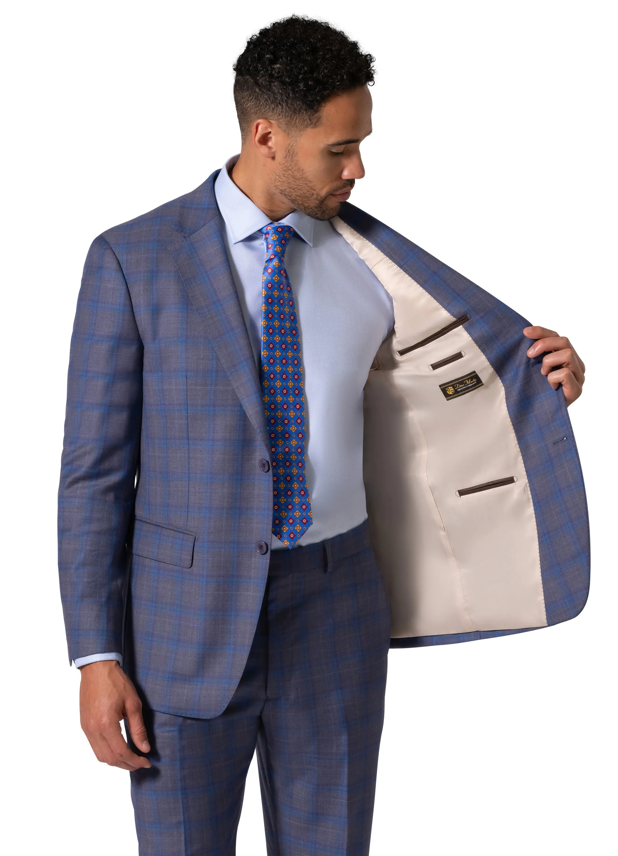 Bergamo Elegant - Faille Wool Modern Suit 10005.4055/8000 festive occasion