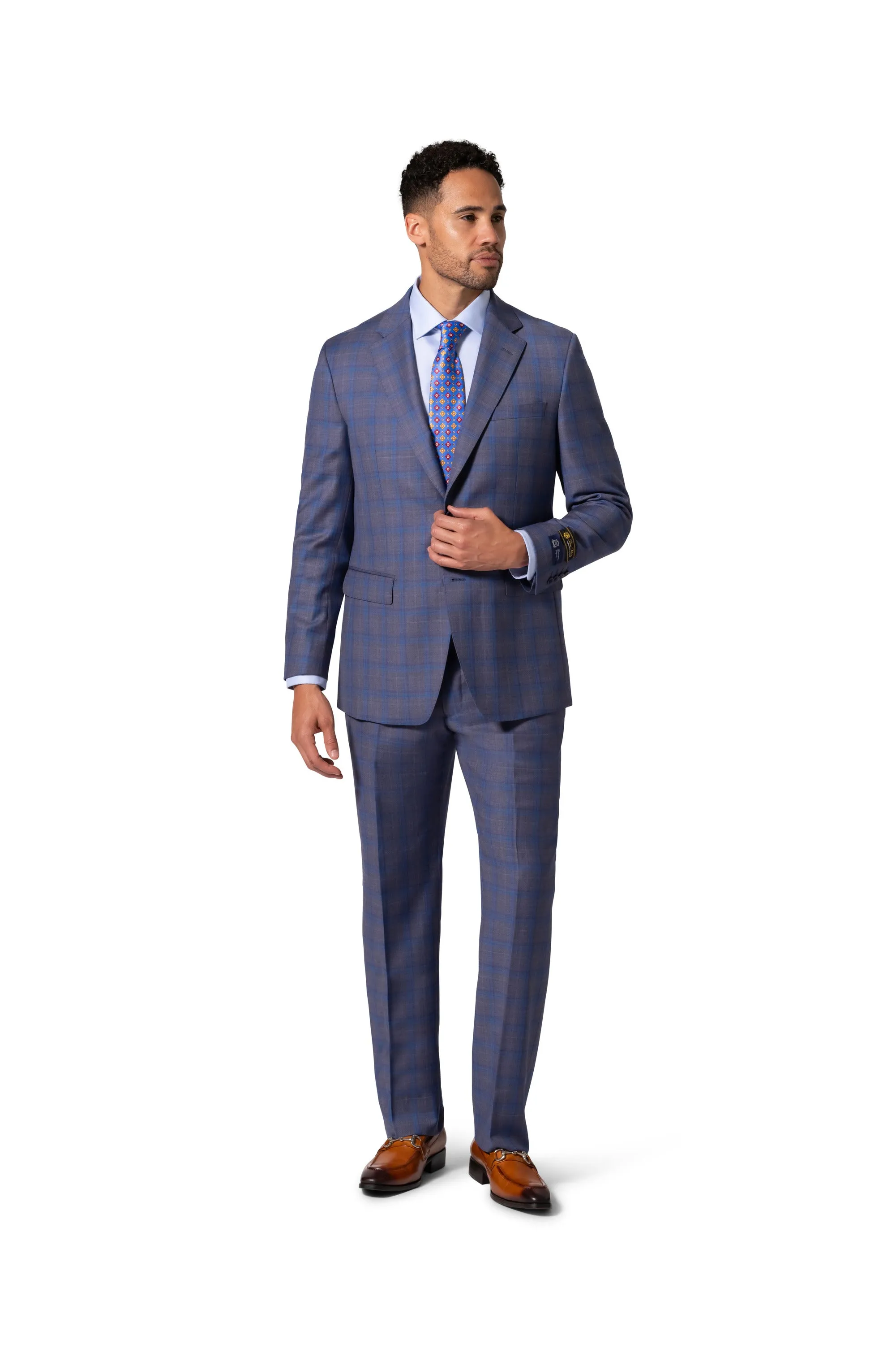 Bergamo Elegant - Faille Wool Modern Suit 10005.4055/8000 formal gathering outfit