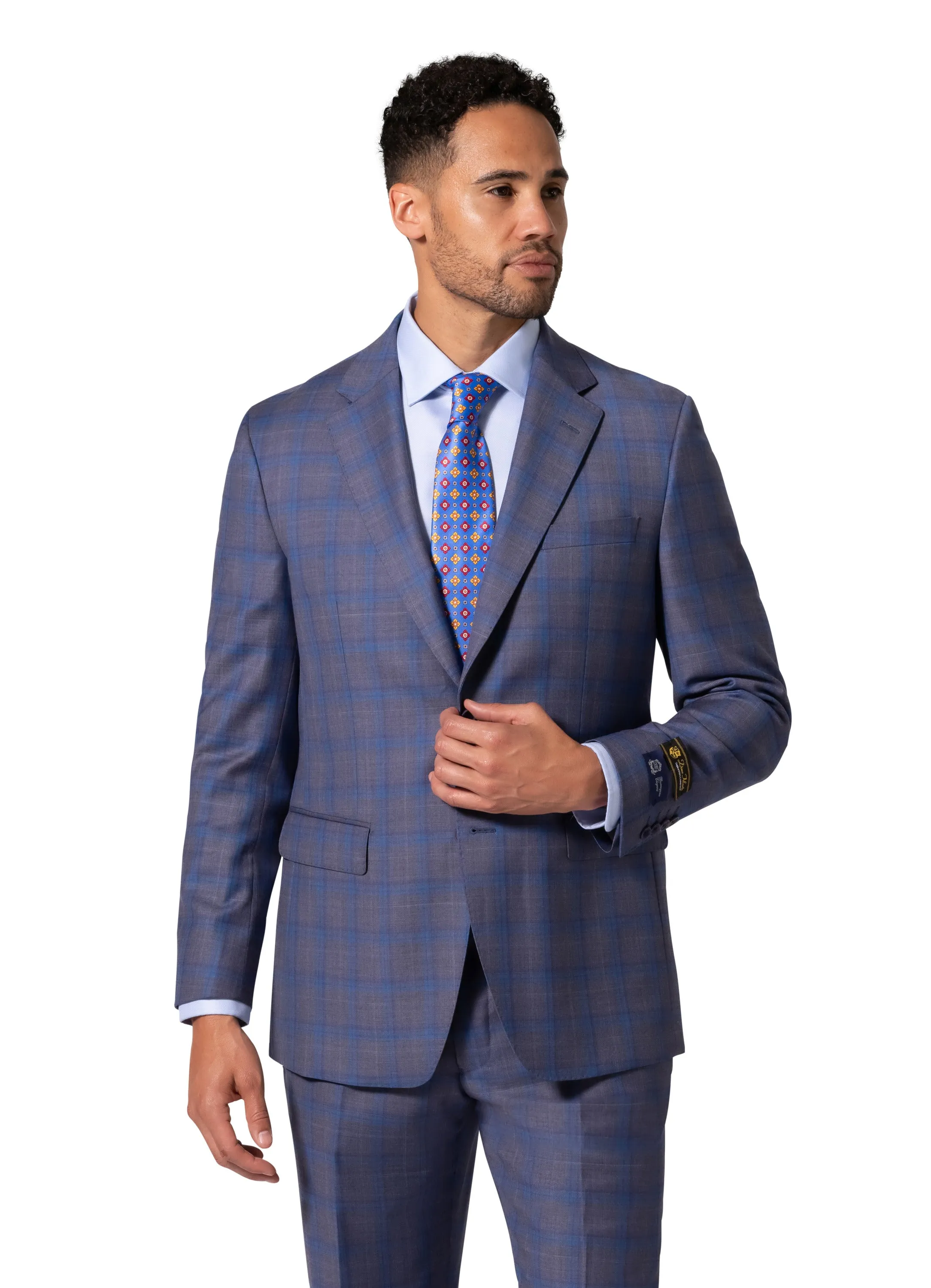Bergamo Elegant - Faille Wool Modern Suit 10005.4055/8000 graceful outfit