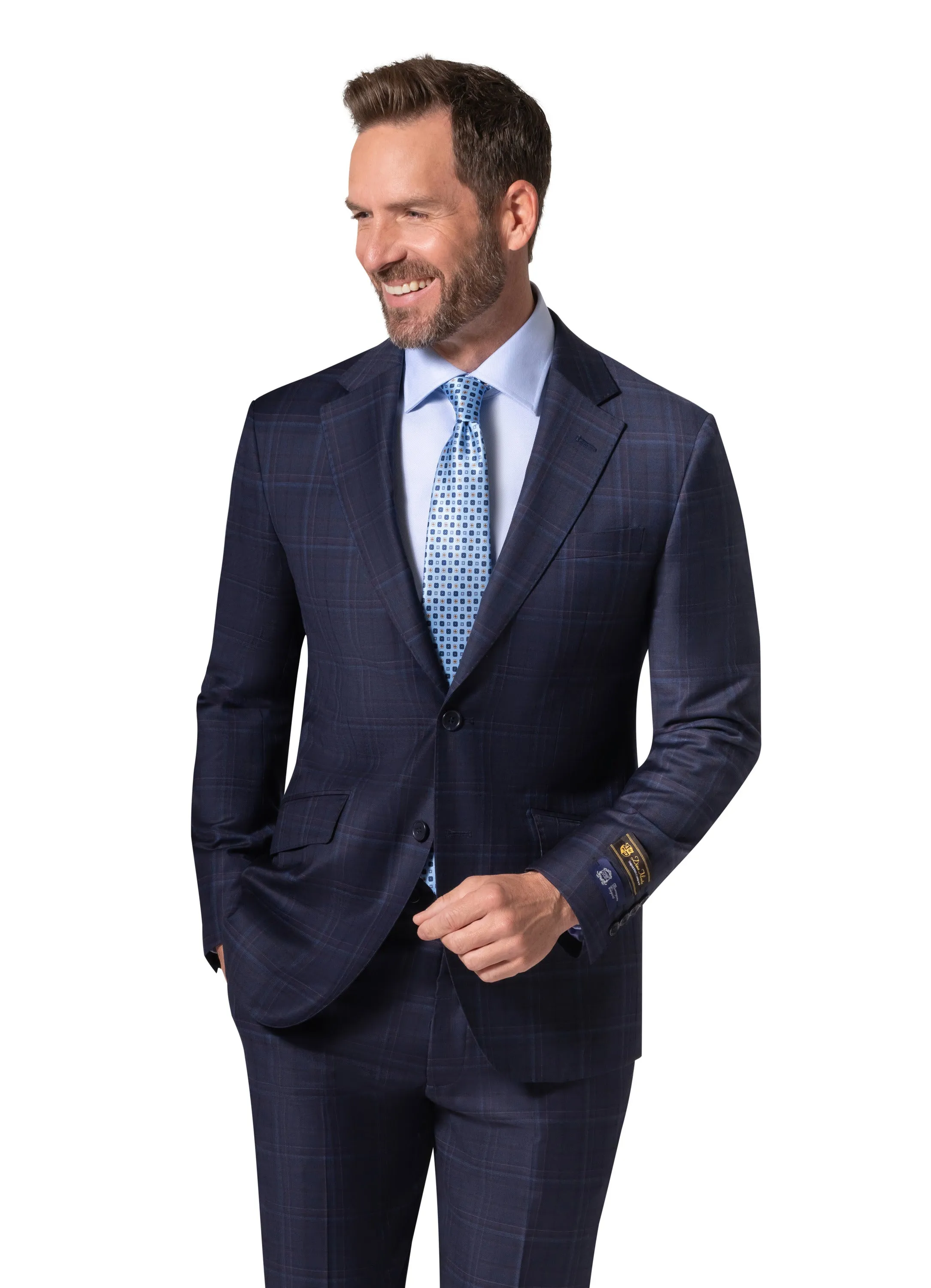 Bergamo Elegant - Faille Wool Slim Suit 10005.4054/5000 sleek design