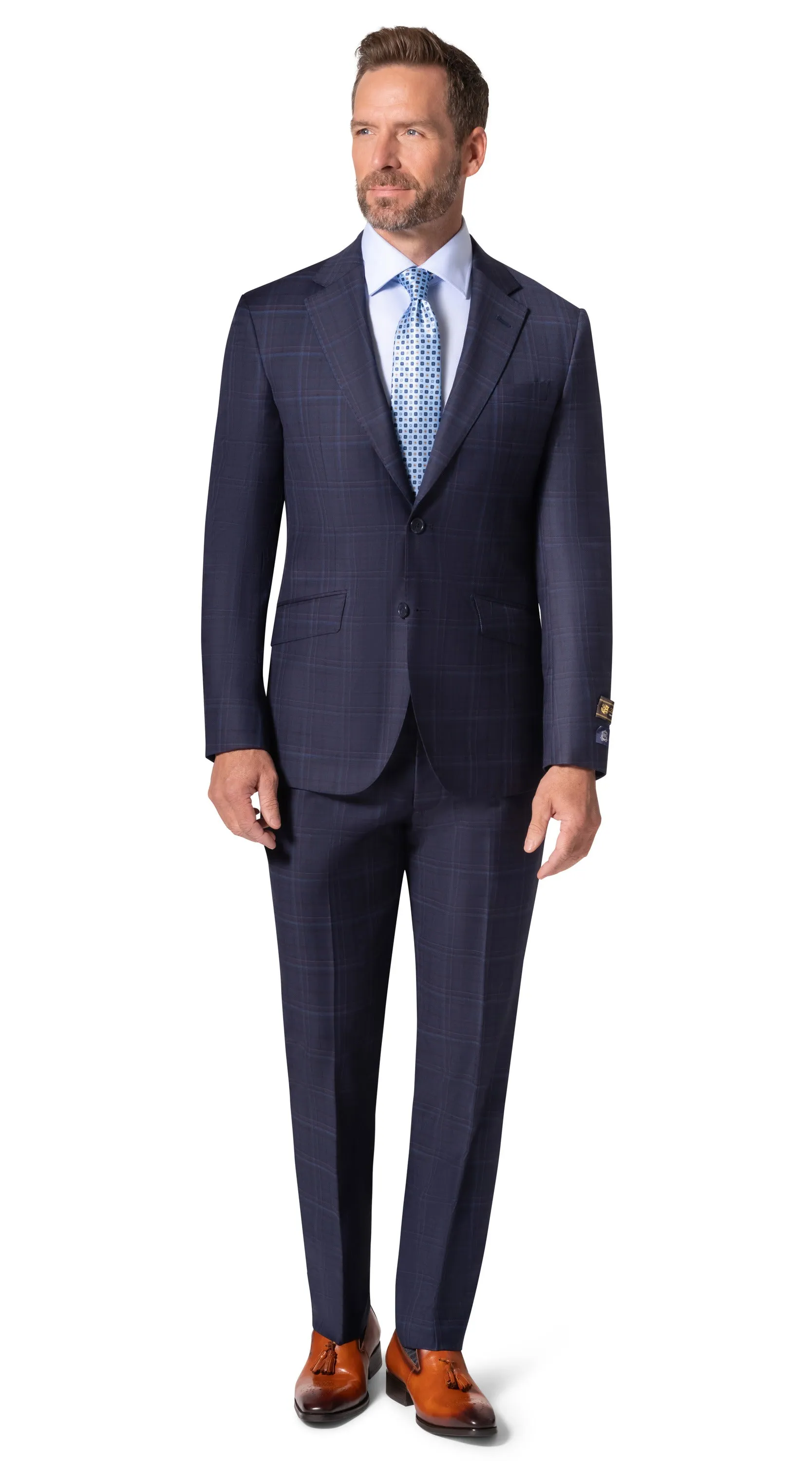 Bergamo Elegant - Faille Wool Slim Suit 10005.4054/5000 upscale outfit