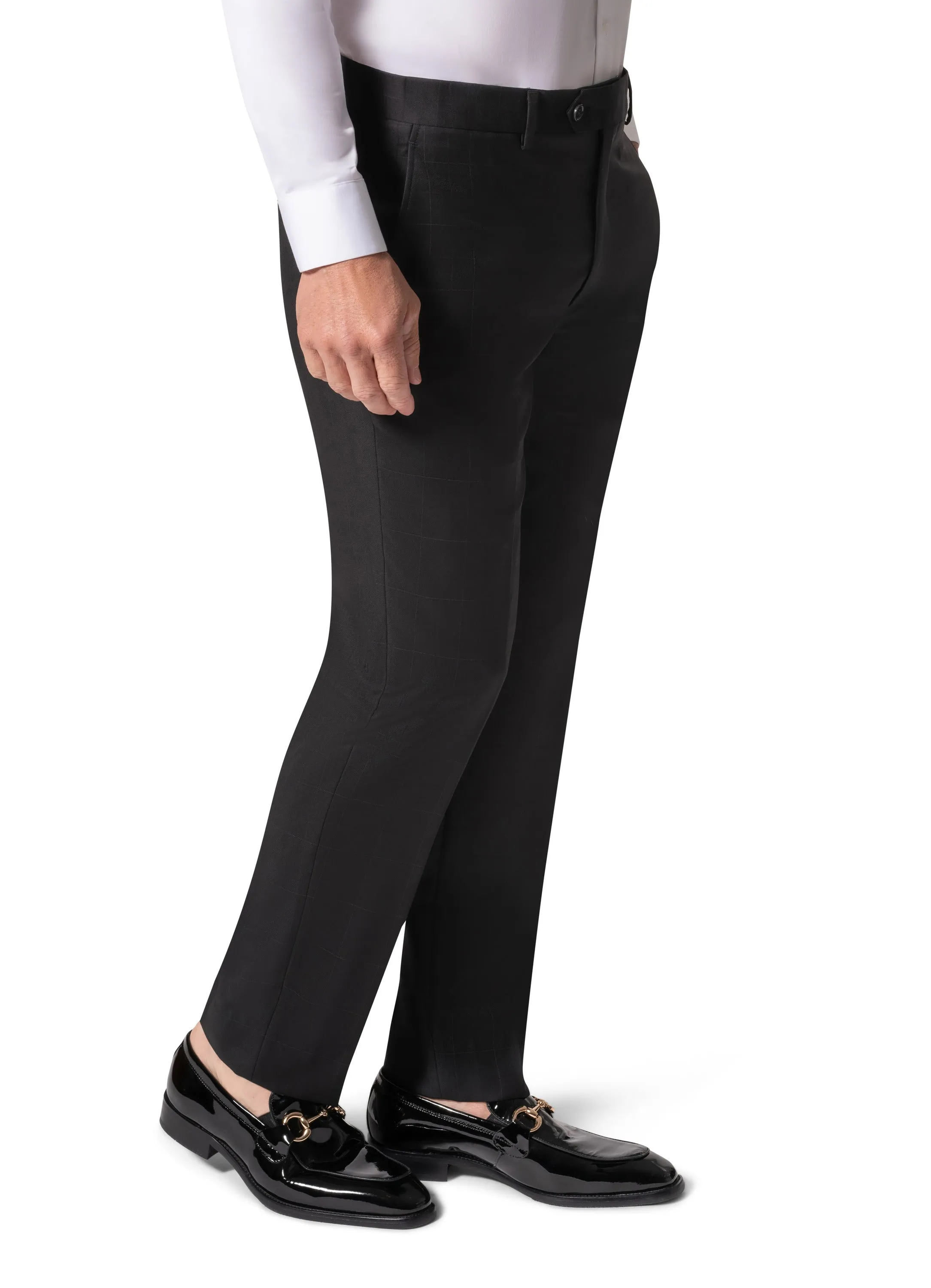 Bergamo Elegant - Faille Wool Solid Suit 10015.200 Slim Fit - Black high-end fashion