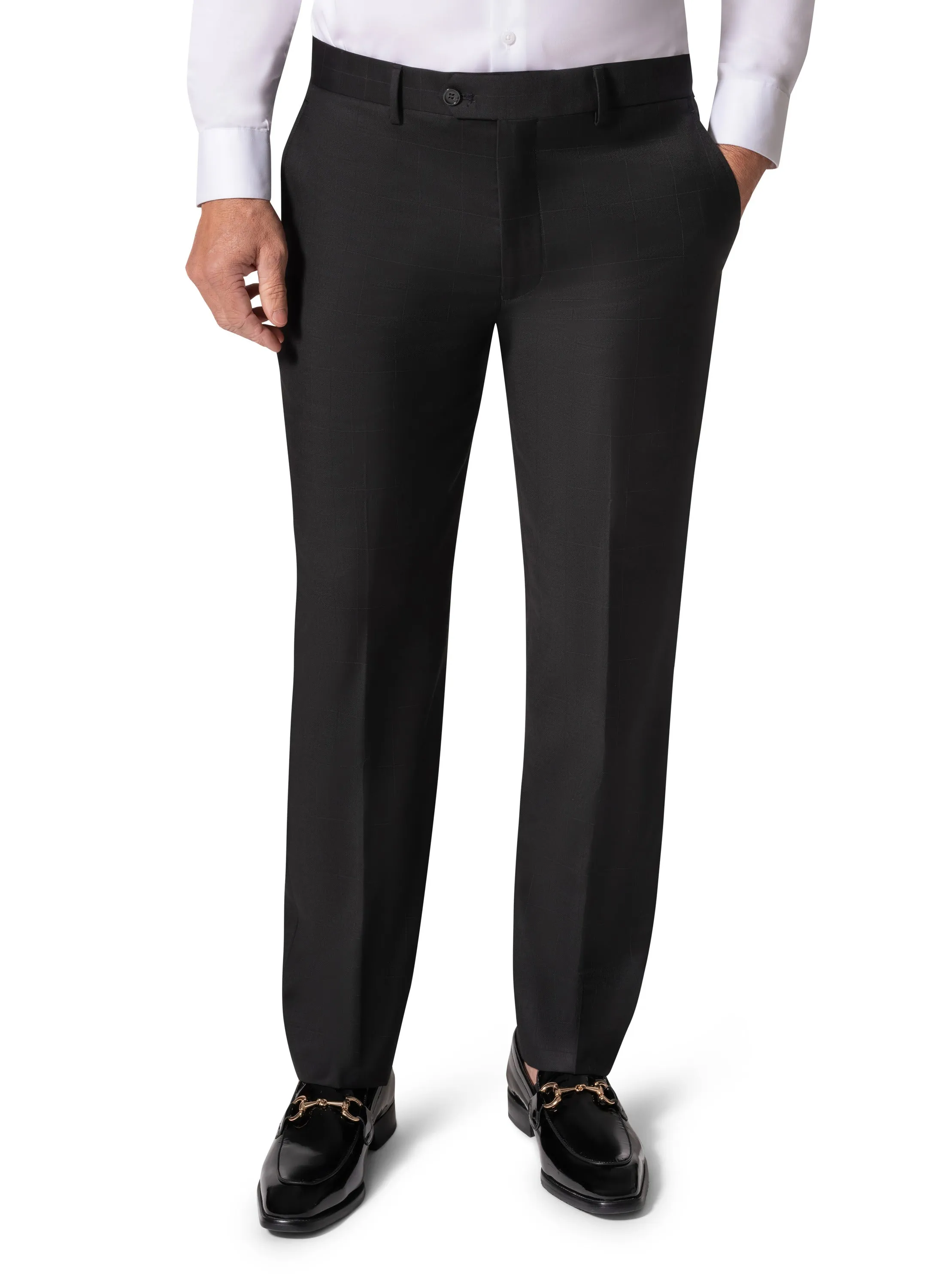 Bergamo Elegant - Faille Wool Solid Suit 10015.200 Slim Fit - Black elegant cut
