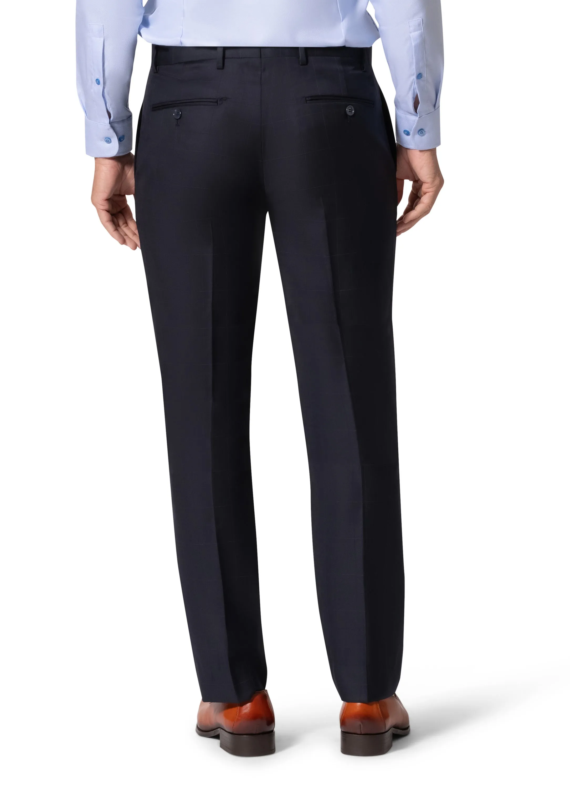 Bergamo Elegant - Faille Wool Solid Suit 10015.200 Slim Fit - Navy formal dress code