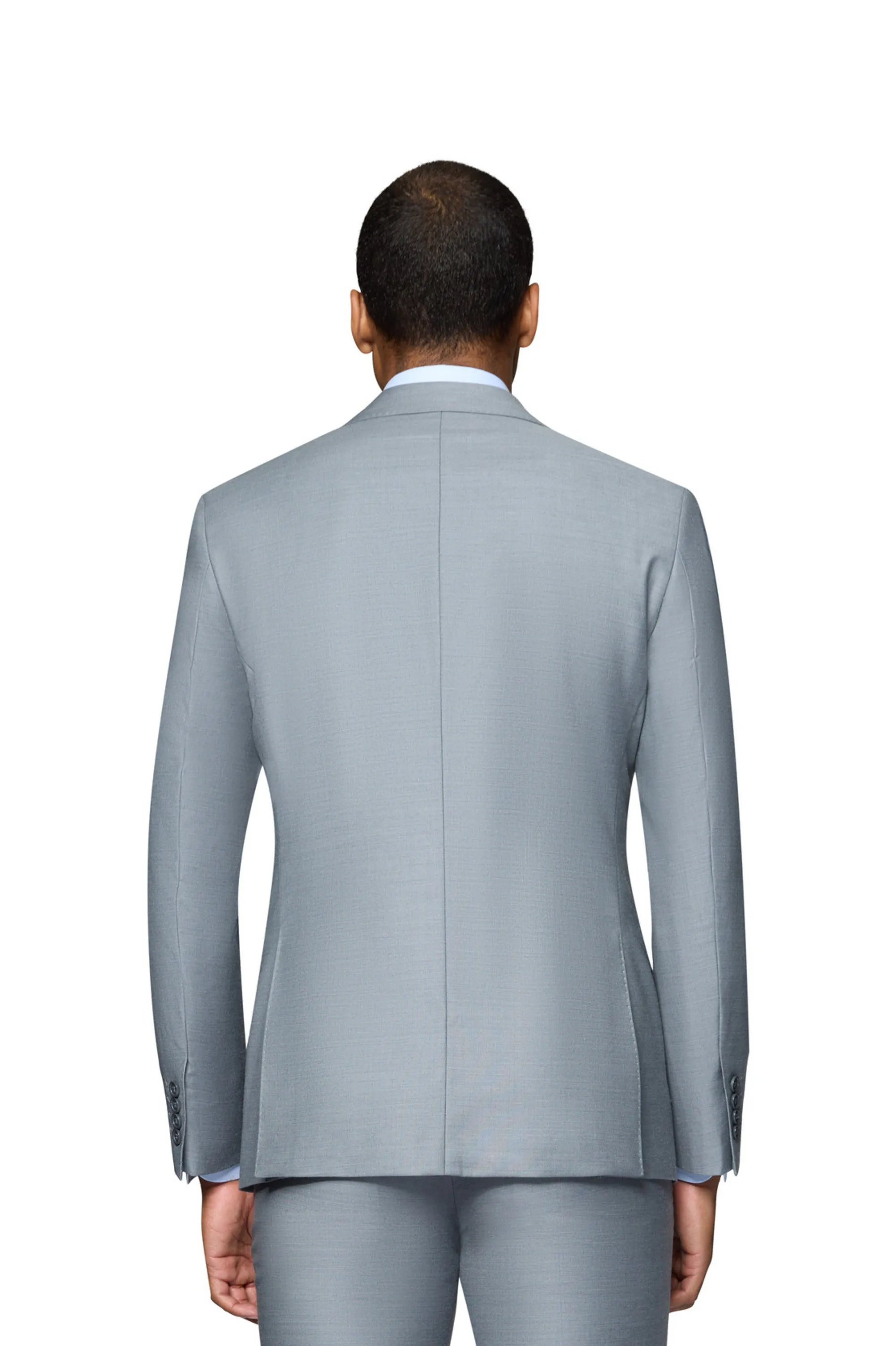 Bergamo Elegant - Faille Wool Solid Suit Modern - Medium Grey upscale fashion