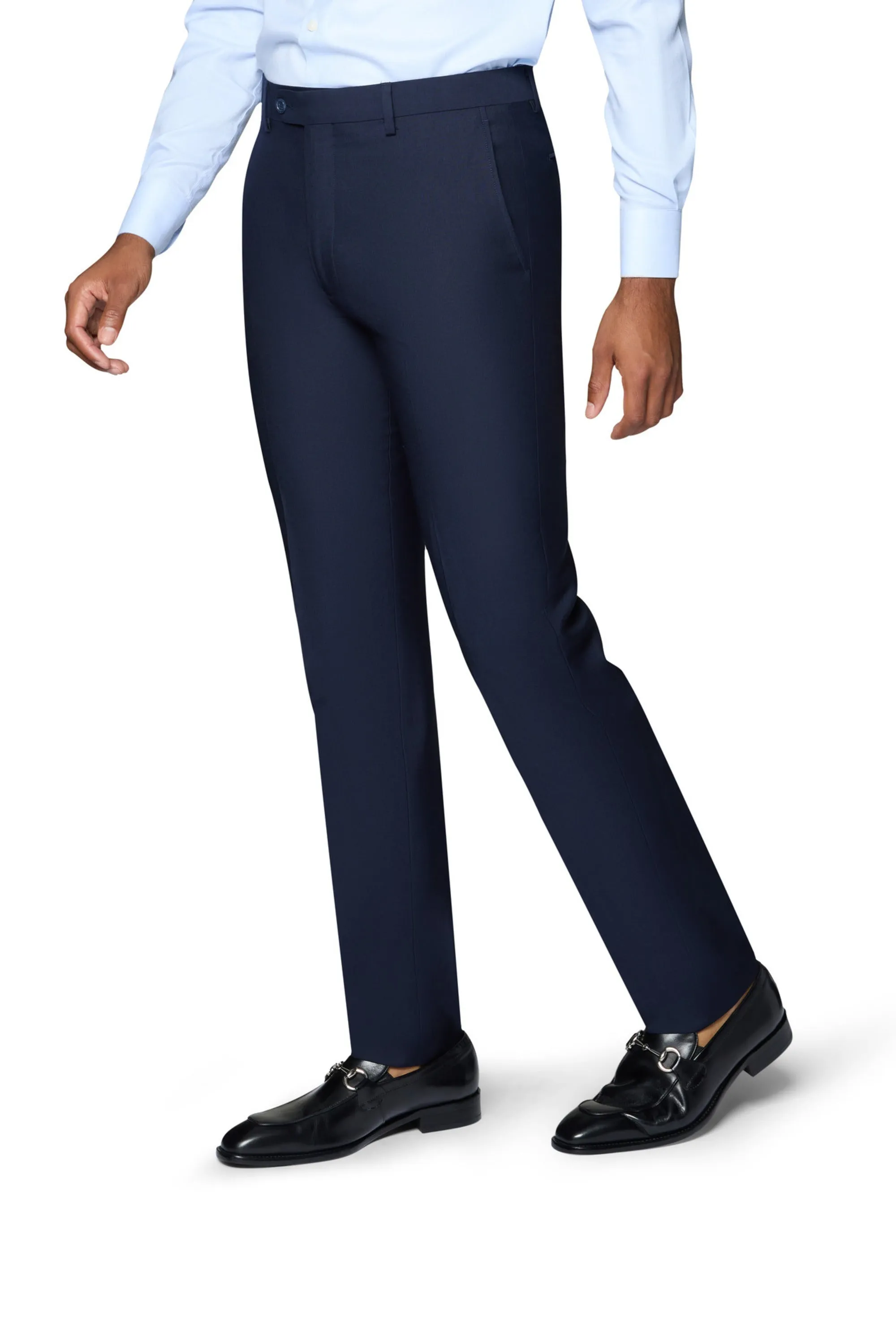 Bergamo Elegant - Faille Wool Solid Suit Slim - Navy refined outfit