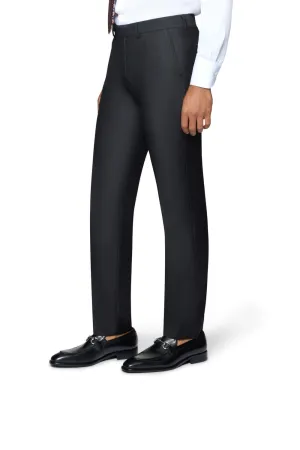 Bergamo Elegant Modern Fit Pants - Black professional setting