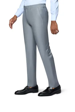 Bergamo Elegant Modern Fit Pants - Medium Grey multi occasion