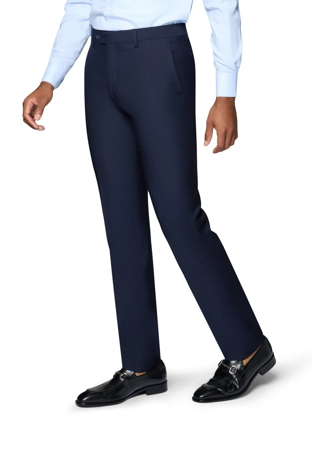 Bergamo Elegant Modern Fit Pants - Navy sleek silhouette