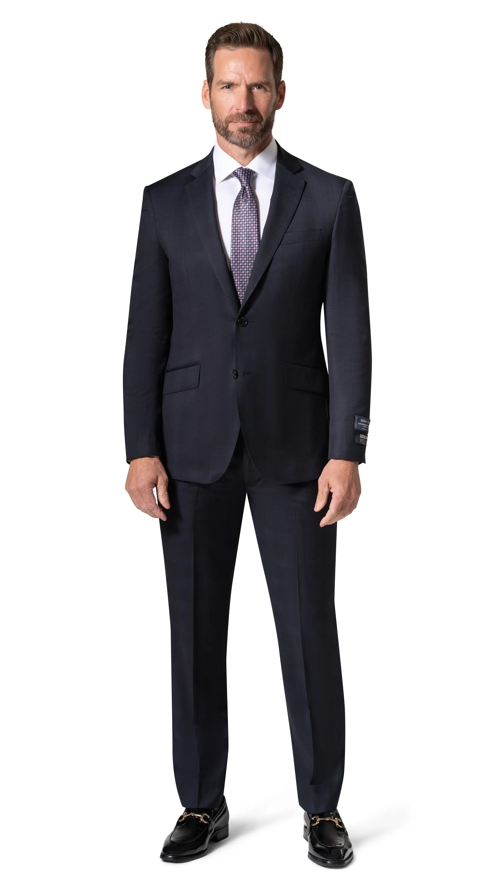 Bergamo Elegant Reda | 146.519 Slim Fit Suit - Black party attire