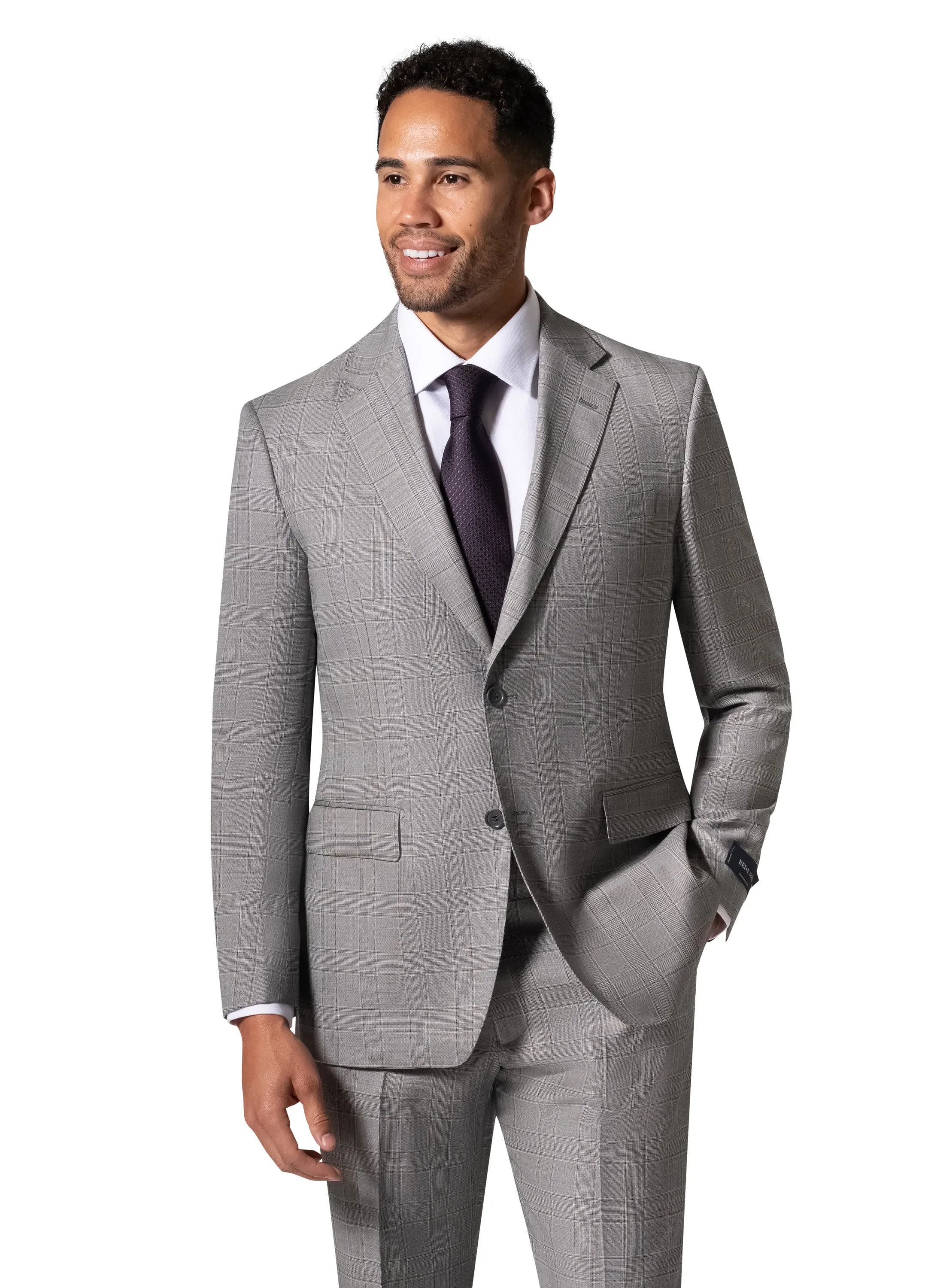 Bergamo Elegant - Reda |  156.43 Modern 2-Piece Suit - Grey bespoke tailoring