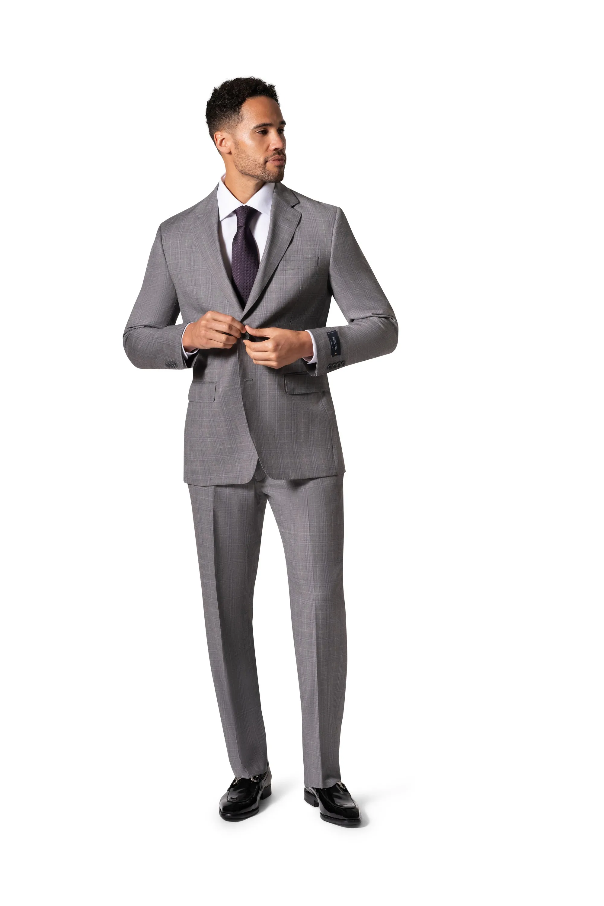 Bergamo Elegant - Reda |  188.456 Modern 2-Piece Suit - Grey casual elegance