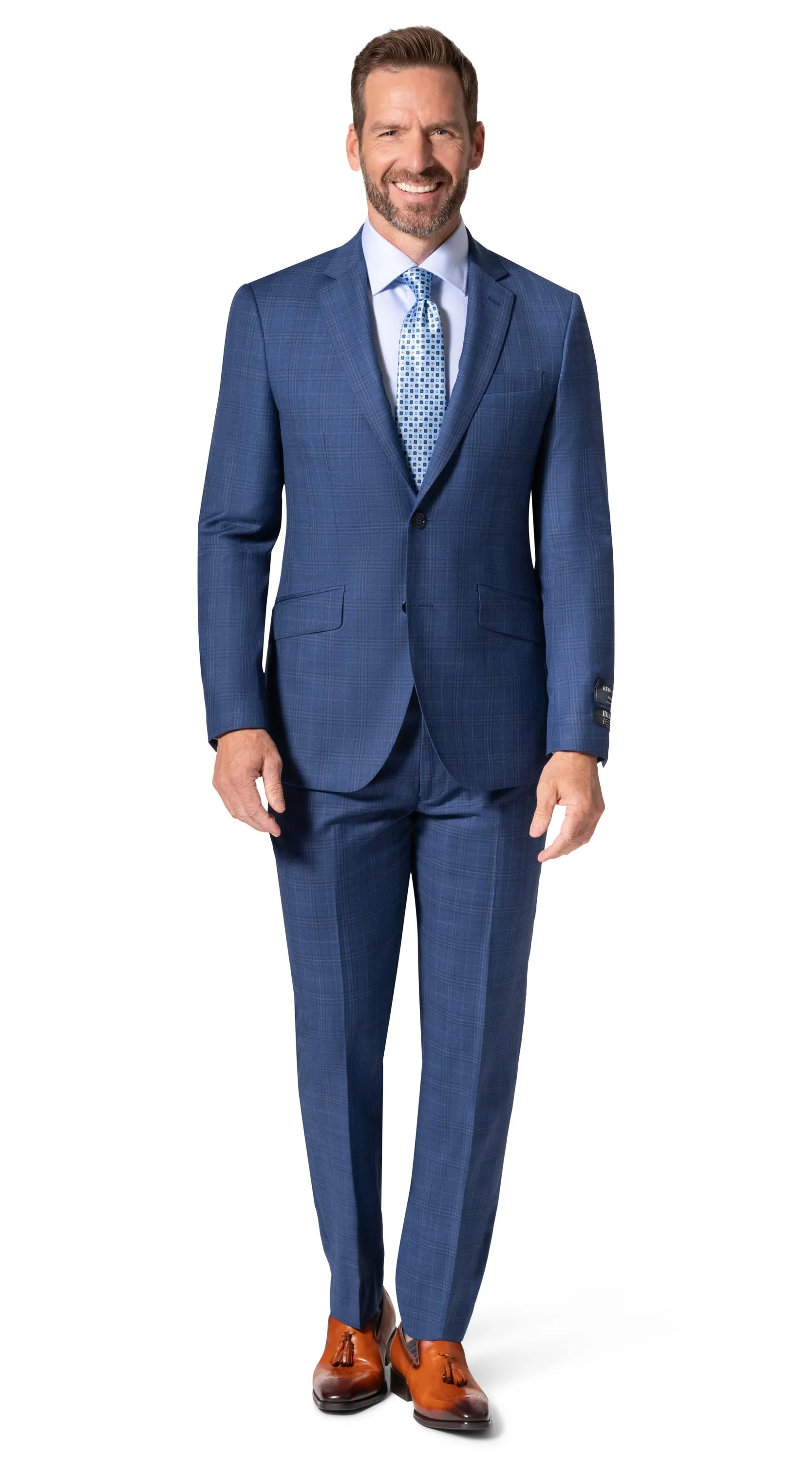 Bergamo Elegant - Reda |  188.456 Slim 2-Piece Suit - Blue stylish ensemble