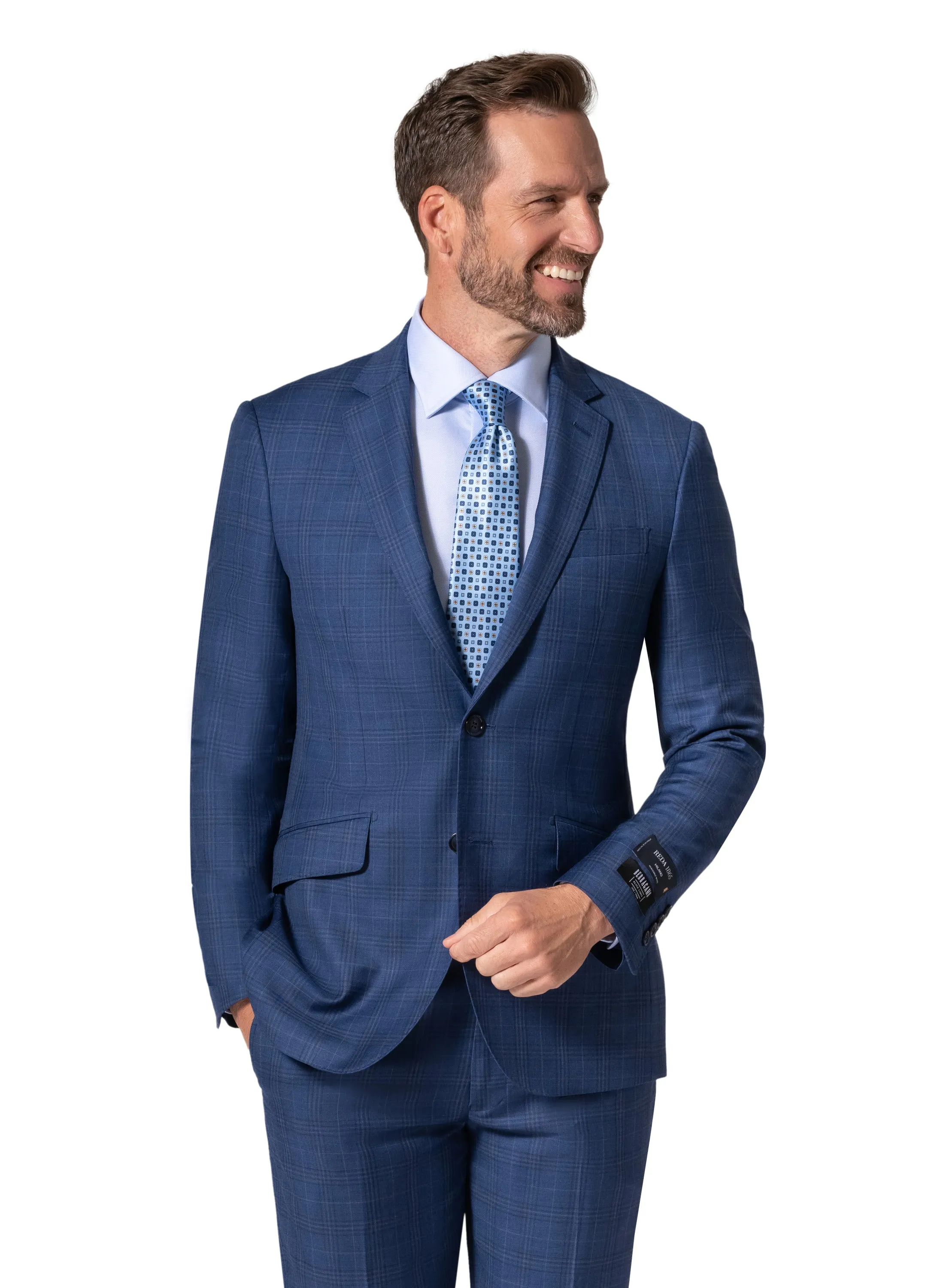 Bergamo Elegant - Reda |  188.456 Slim 2-Piece Suit - Blue high-end fashion