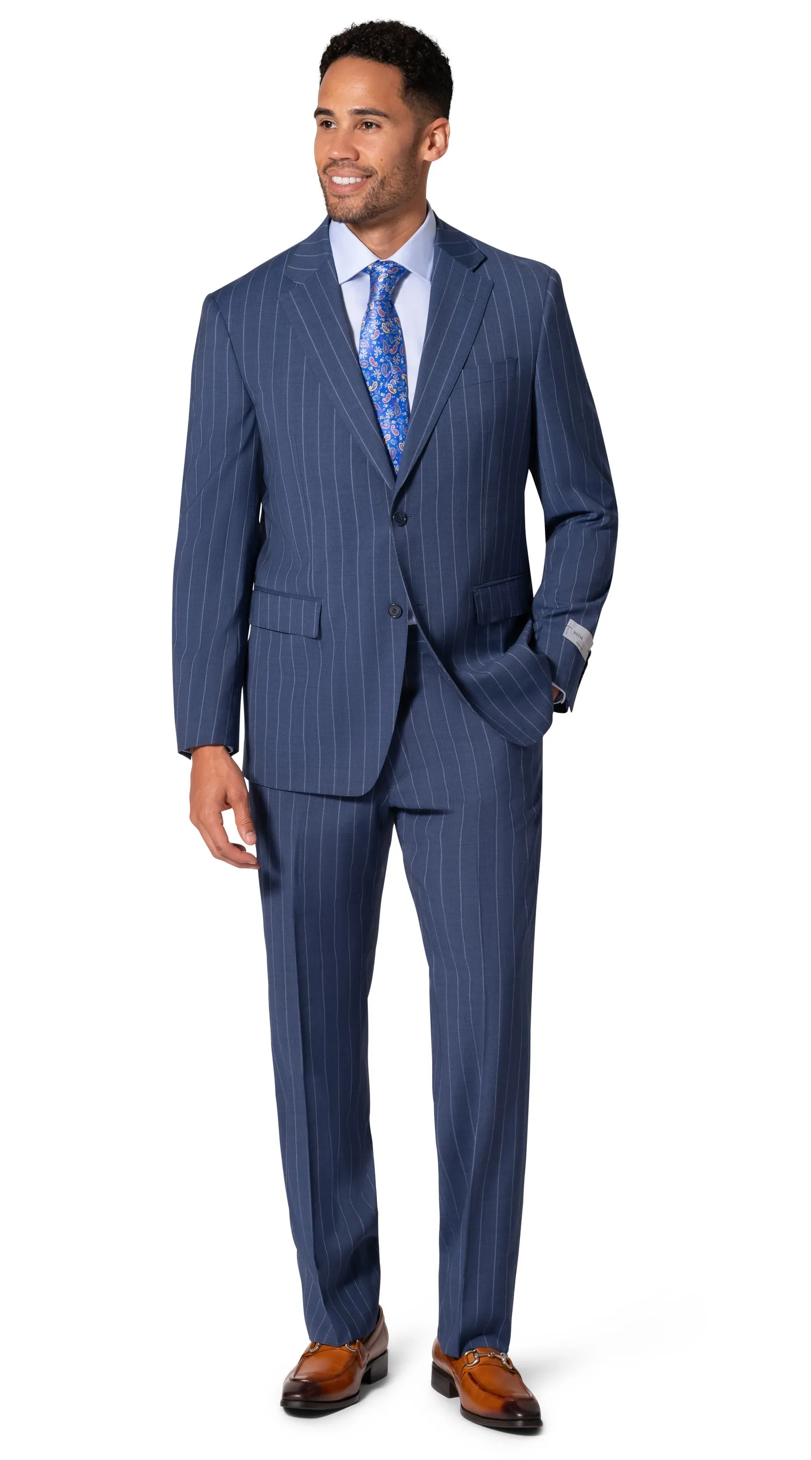 Bergamo Elegant Reda Flexo |  705.200 Modern Fit Suit - Blue premium quality