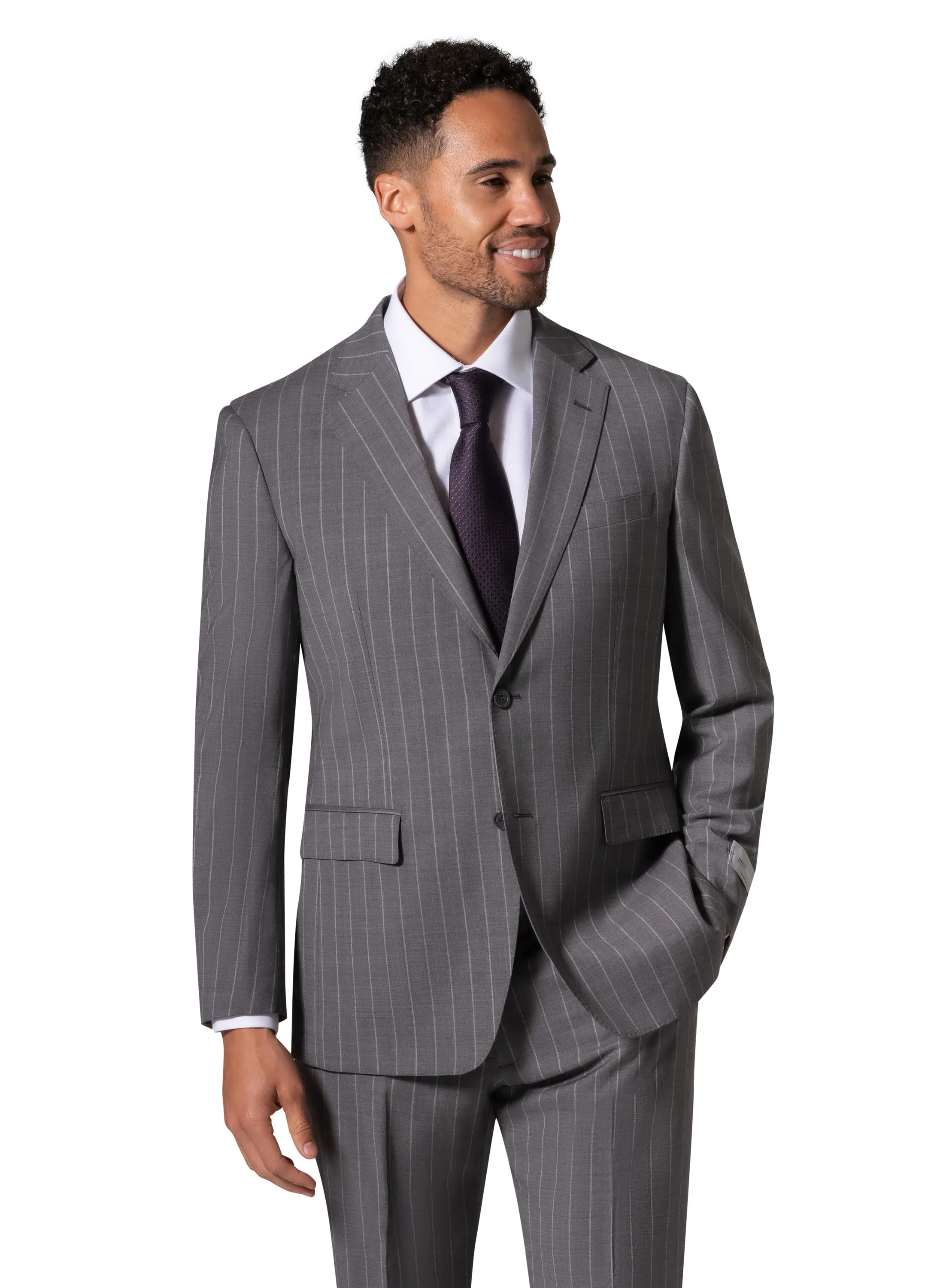 Bergamo Elegant Reda Flexo |  705.200 Modern Fit Suit - Grey elegant design