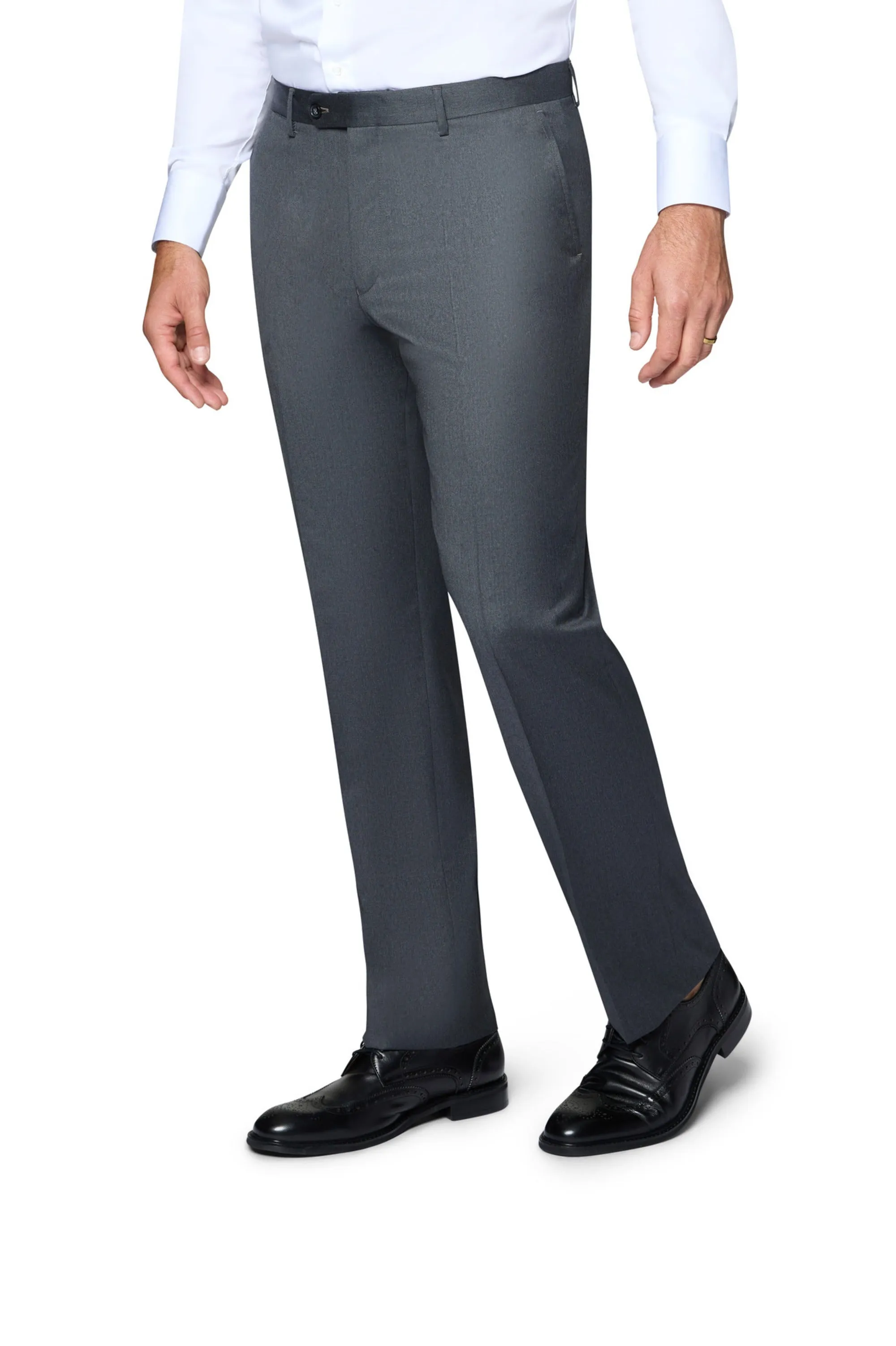 Bergamo Elegant - Reda | Modern 2-Piece Notch Solid Charcoal Suit elegant look