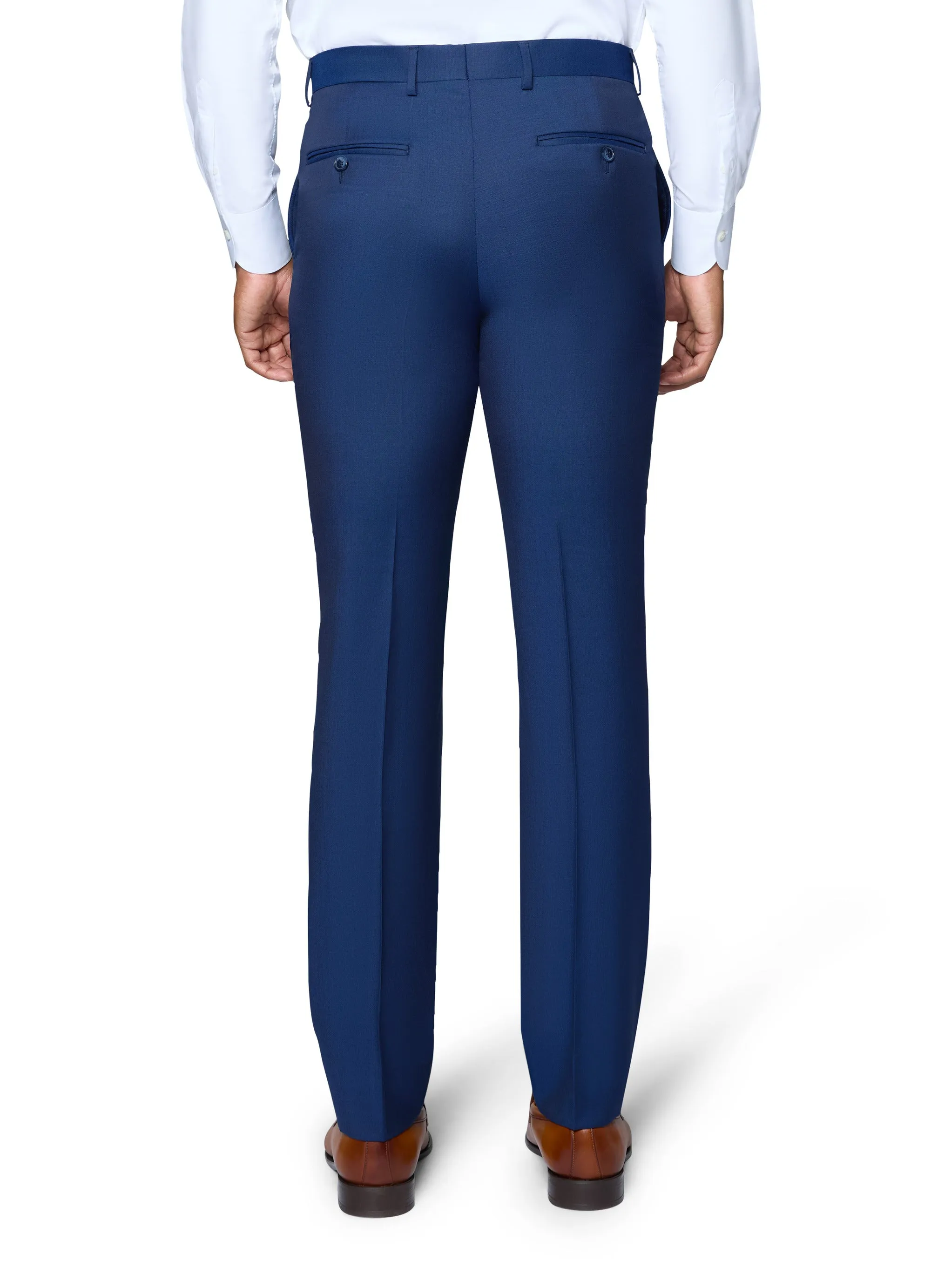 Bergamo Elegant - Reda | Modern 2-Piece Notch Solid New Blue Suit fashionable outfit