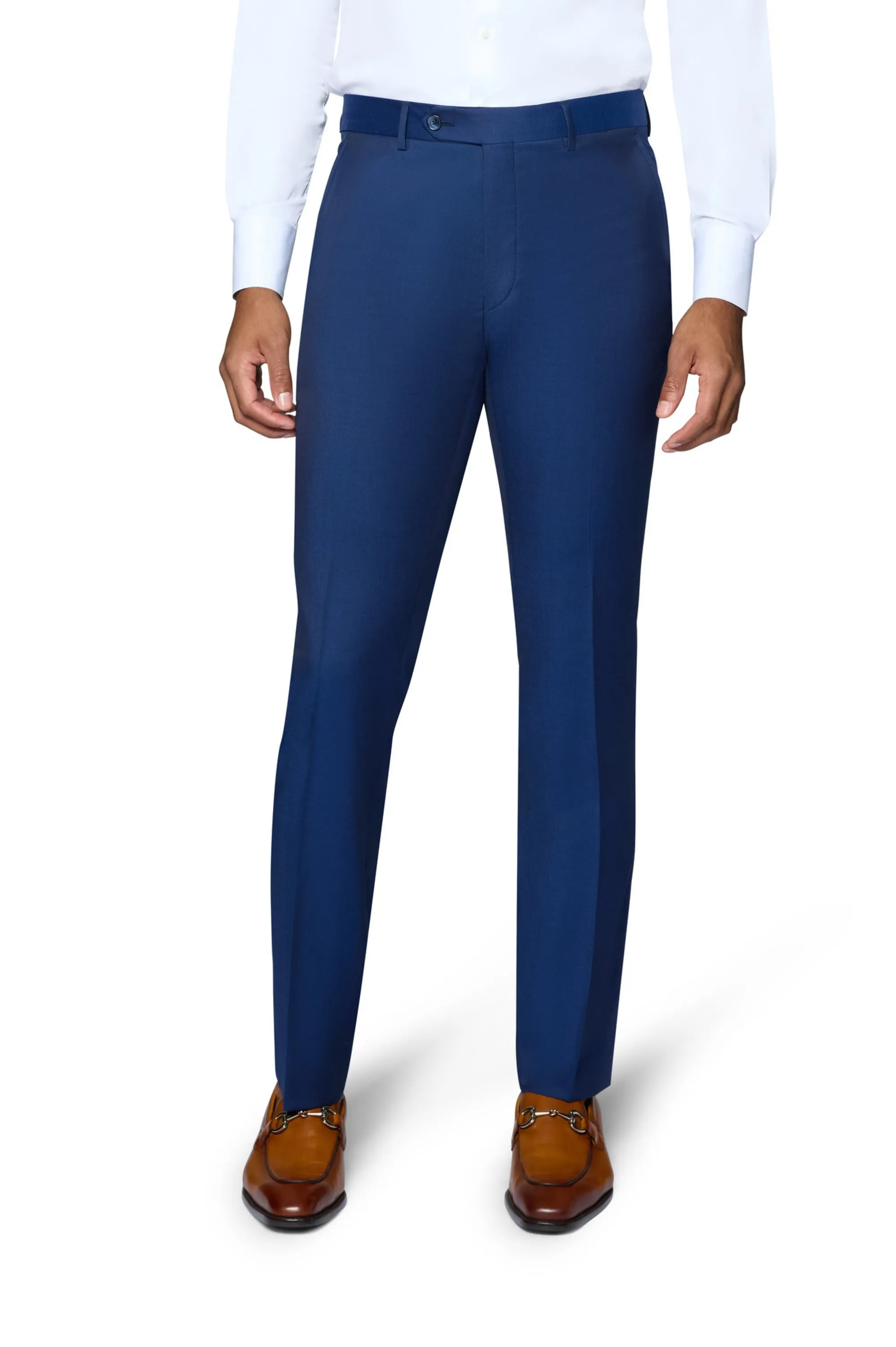 Bergamo Elegant - Reda | Modern 2-Piece Notch Solid New Blue Suit festive occasion